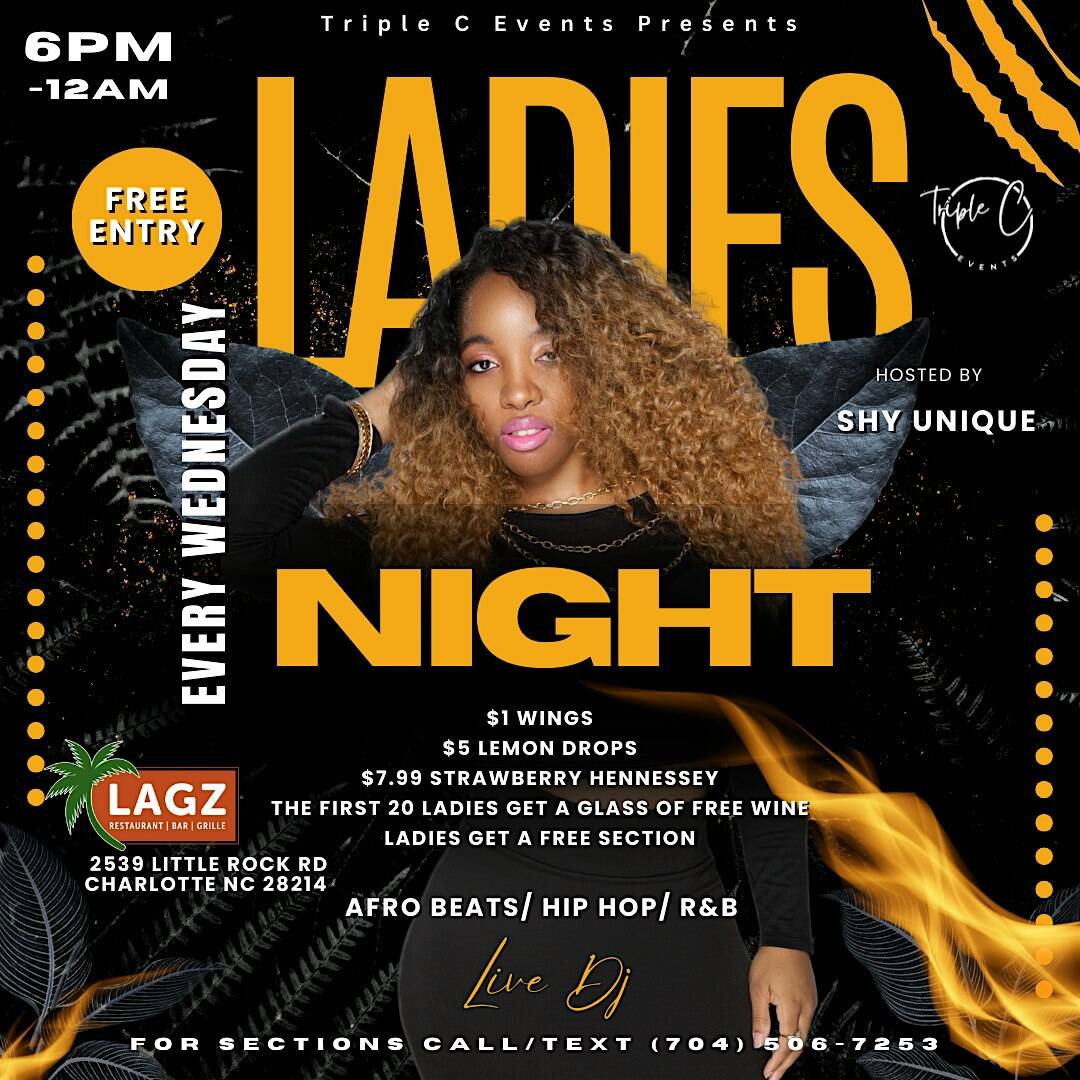 LADIES NIGHT at LAGZ RESTAURANT & BAR – Charlotte, NC