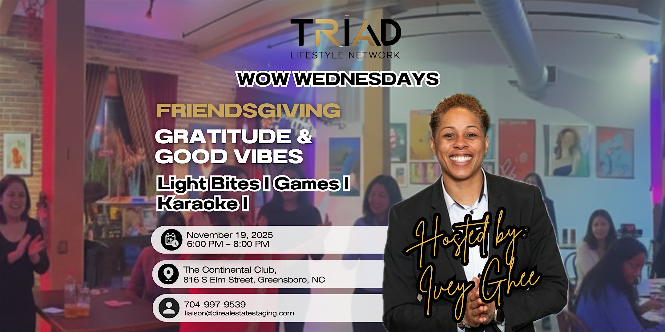 WOW Wednesdays: Friendsgiving – Gratitude, Games & On Mic at 816 S Elm St – Greensboro, NC
