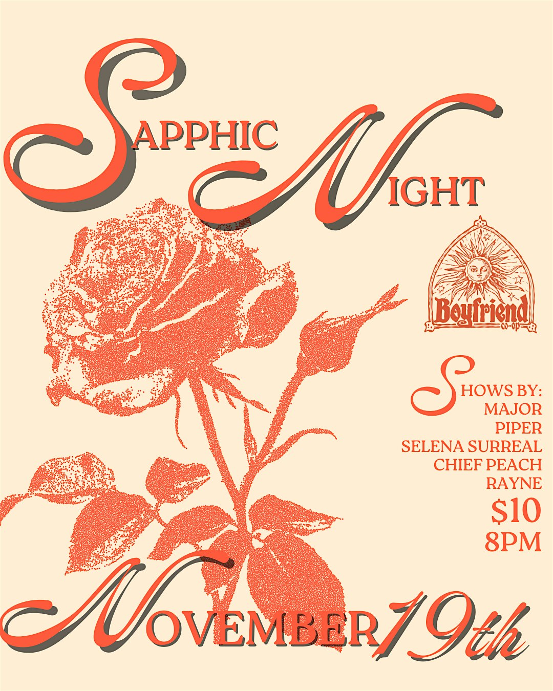 SAPPHIC NIGHT at BOYFRIEND co-op – Brooklyn, NY