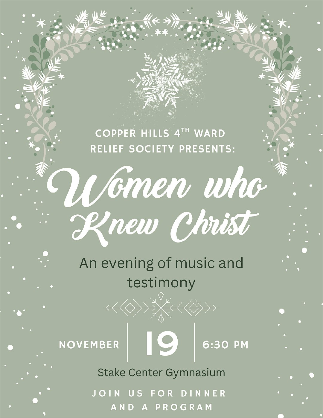 Women’s Gathering at The Church of Jesus Christ of Latter-day Saints – West Jordan, UT