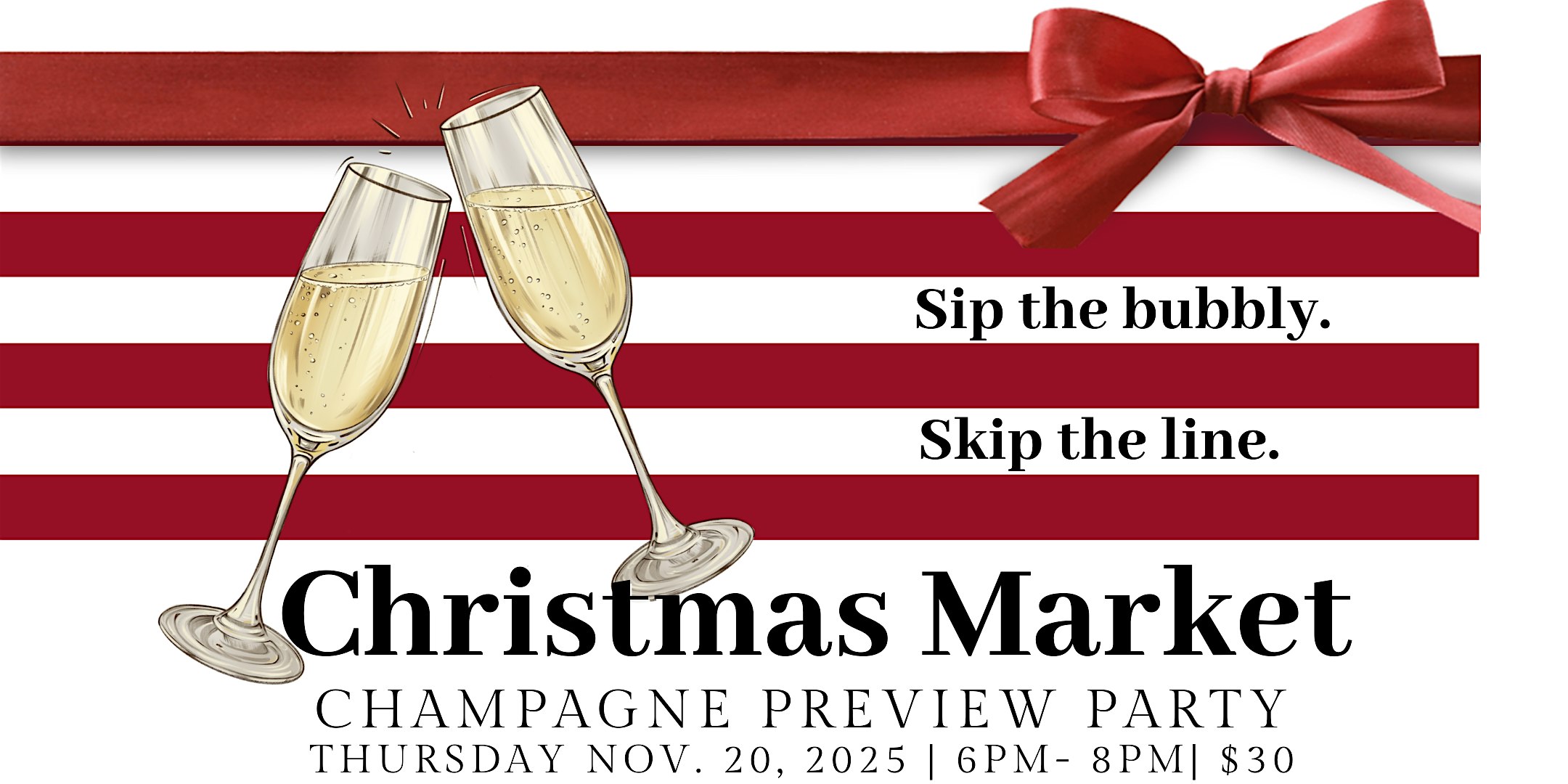 2025 Christmas Market: Champagne Preview Party at Trinity Church on the Green – New Haven, CT