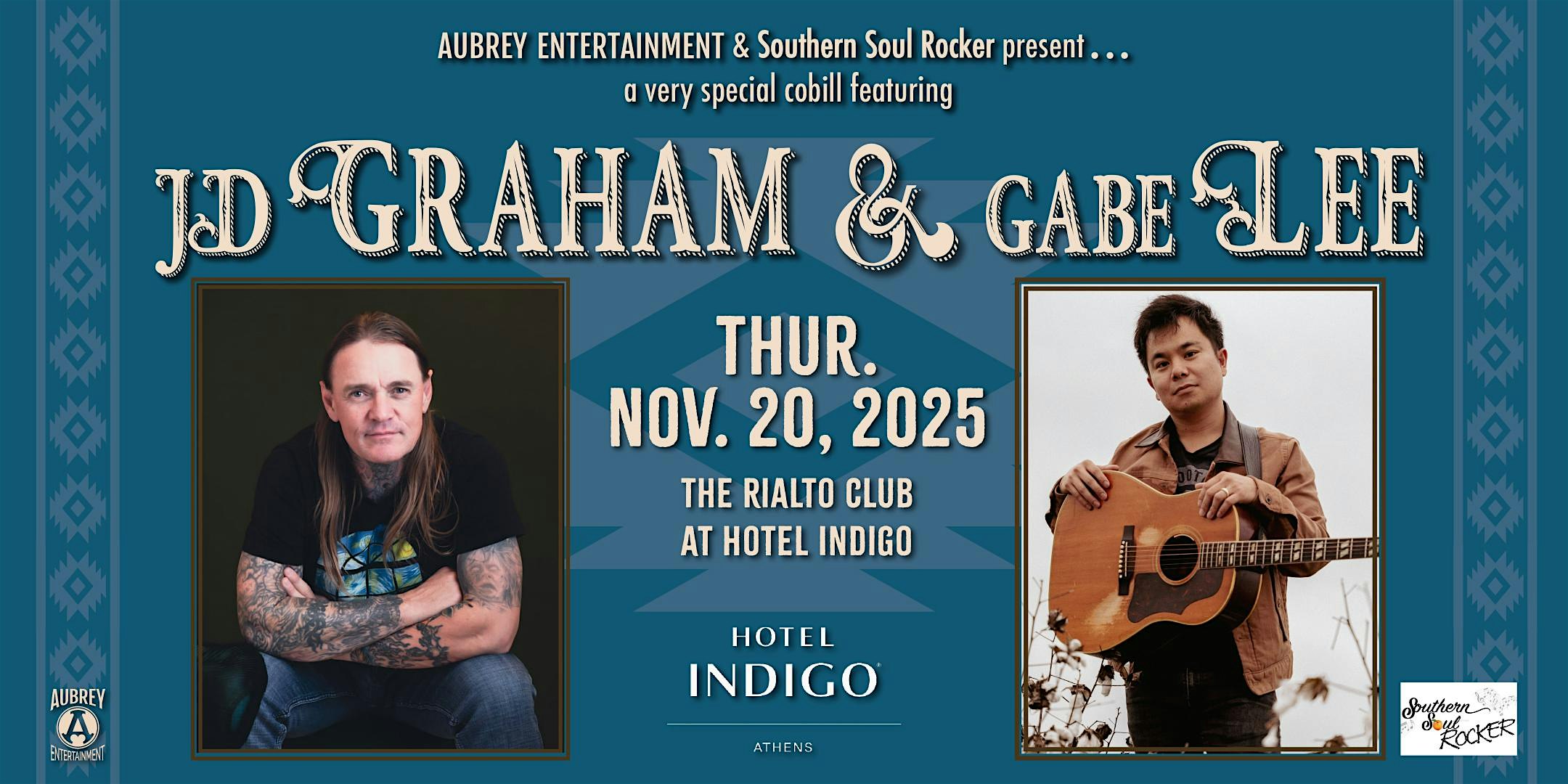 JD Graham & Gabe Lee Cobill @ Hotel Indigo’s Rialto Club (Athens, GA) at The Rialto Club @ Hotel Indigo – Athens, GA