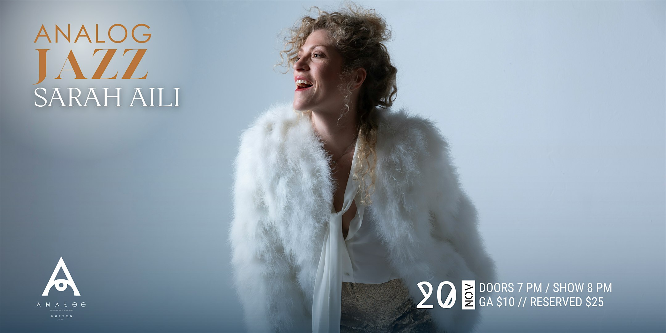 Analog Jazz Presents An Evening with Sarah Aili at Analog at Hutton Hotel – Nashville, TN