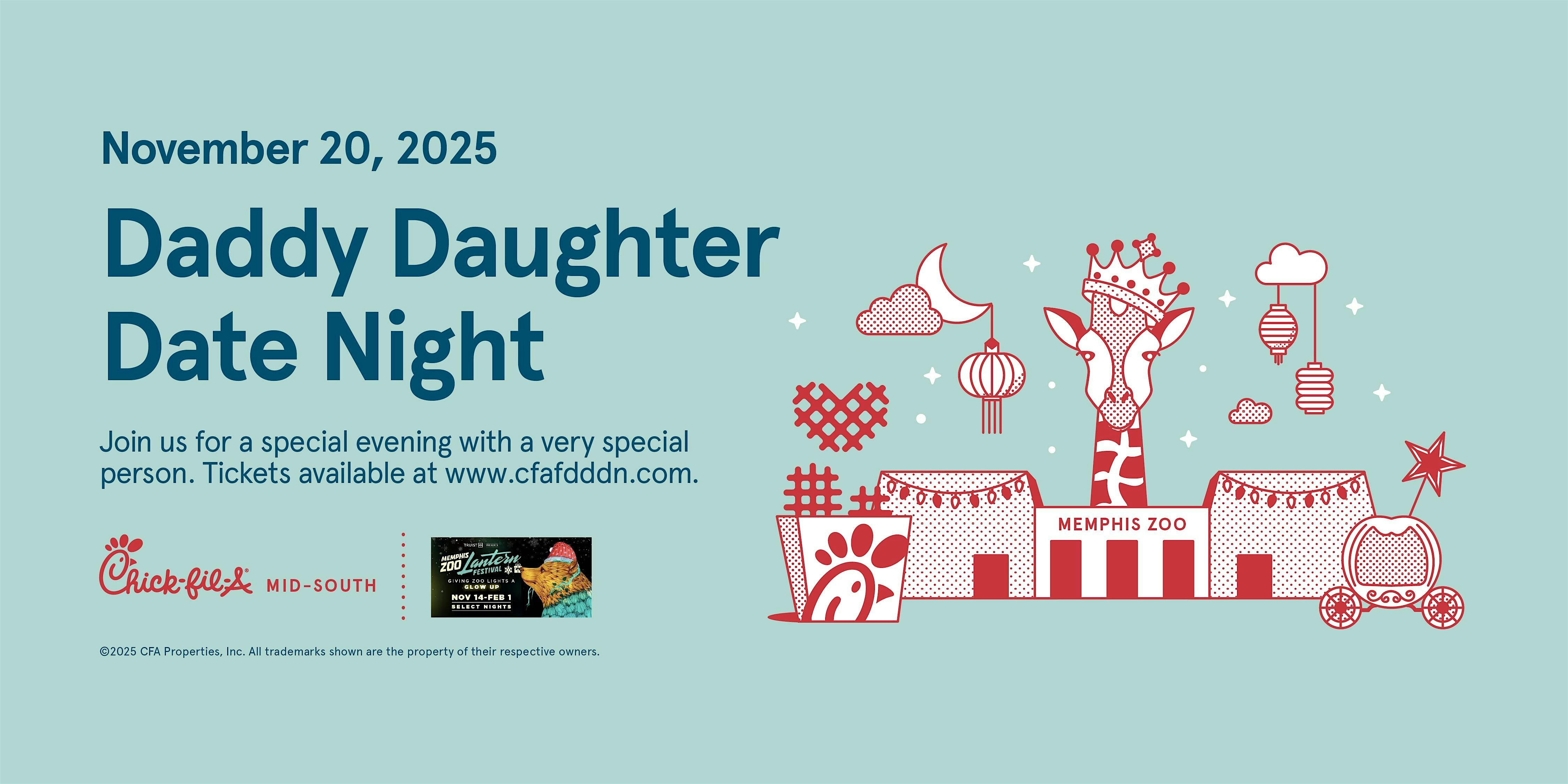 2025 Chick-fil-A Daddy-Daughter Date Night at Memphis Zoo – Memphis, TN