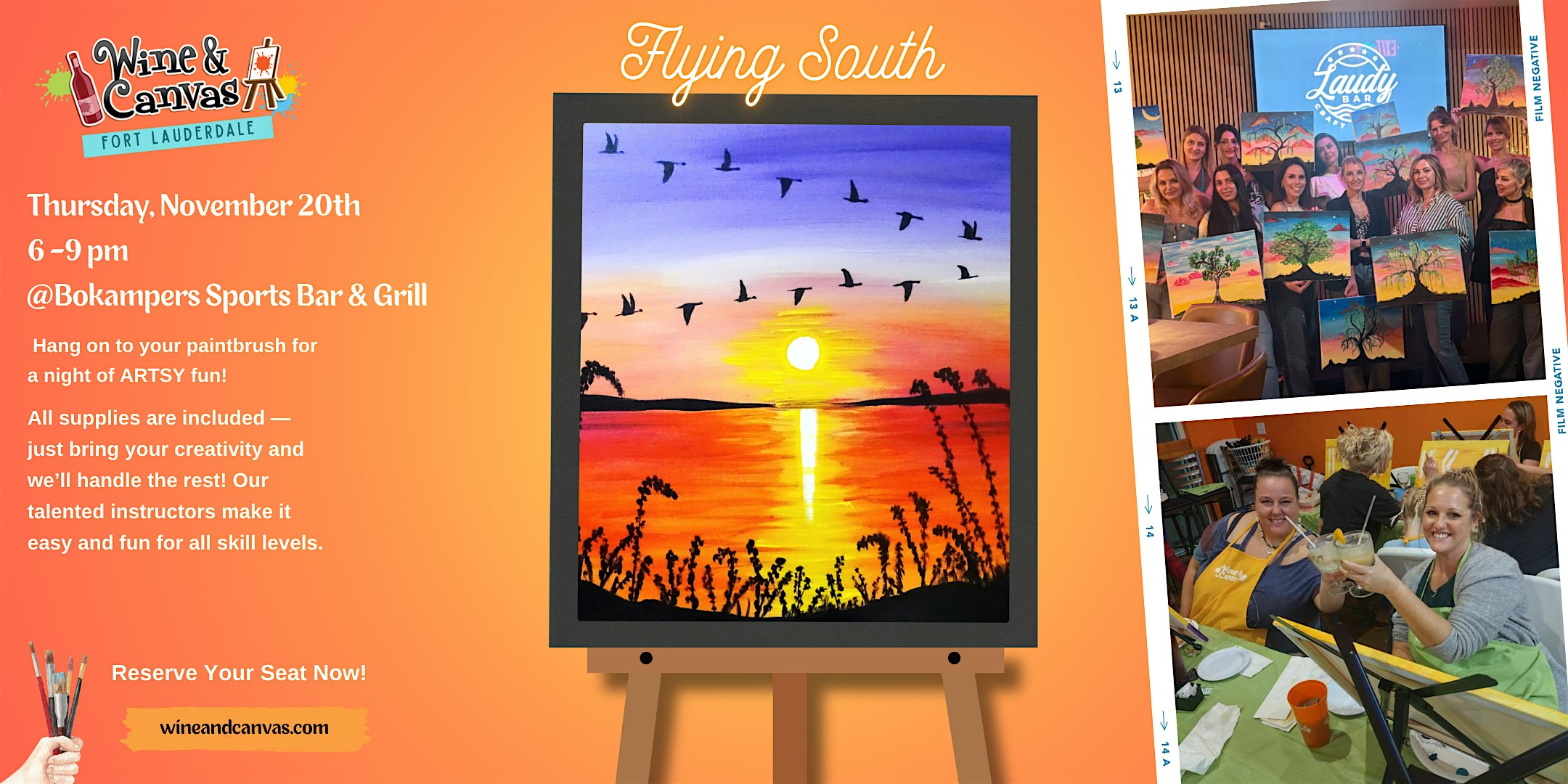 Fort Lauderdale Paint Party – Flying South at Bokamper’s Sports Bar & Grill – Fort Lauderdale, FL
