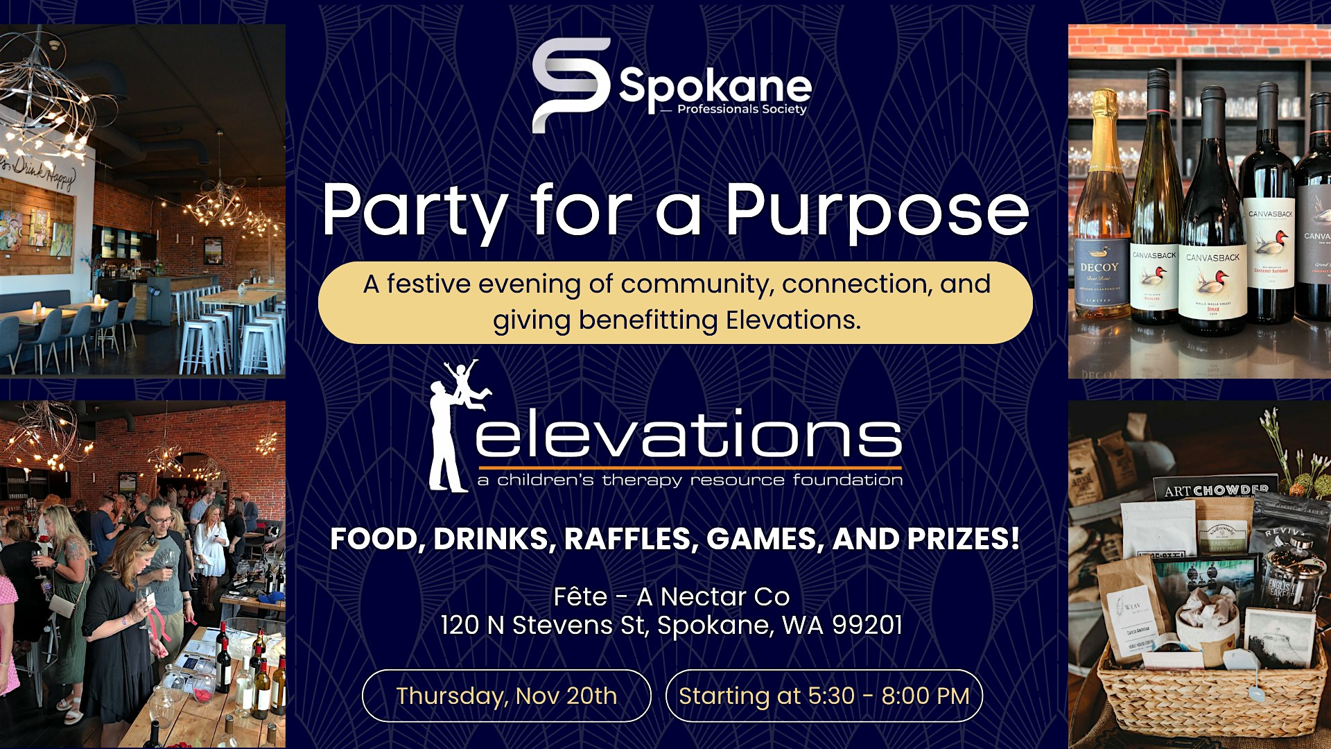 SpoPro’s Party for a Purpose at Fête – A Nectar Co – Spokane, WA