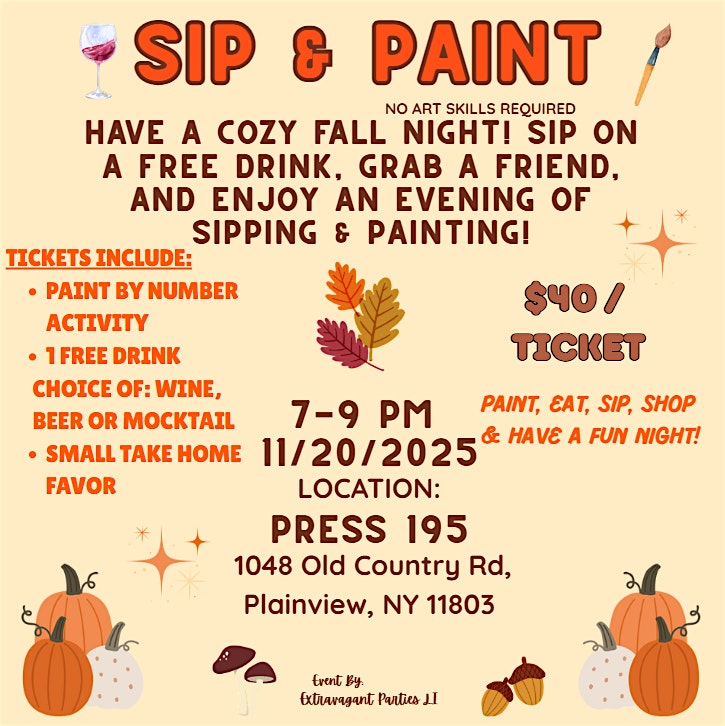 Sip & Paint at 1048 Old Country Rd – Plainview, NY