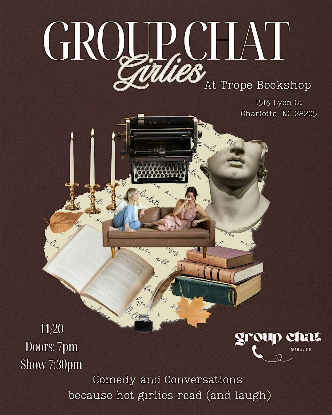 Group Chat Girlies: Comedy and Conversations at Trope Bookshop at Trope Bookshop – Charlotte, NC