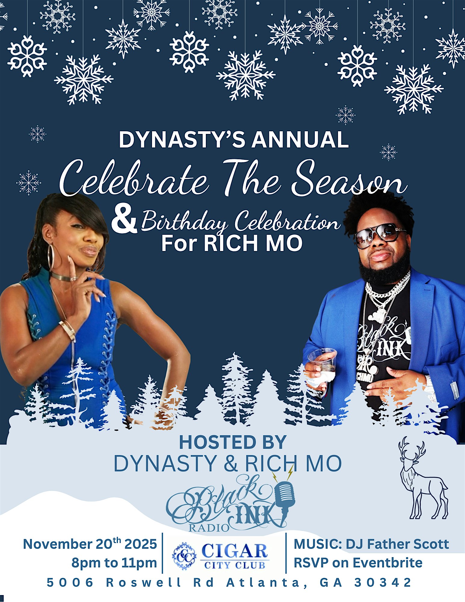 Dynasty ‘s Annual Celebrate the Season /RichMo’s Bday /Black Ink Radio at Cigar City Club – Sandy Springs, GA