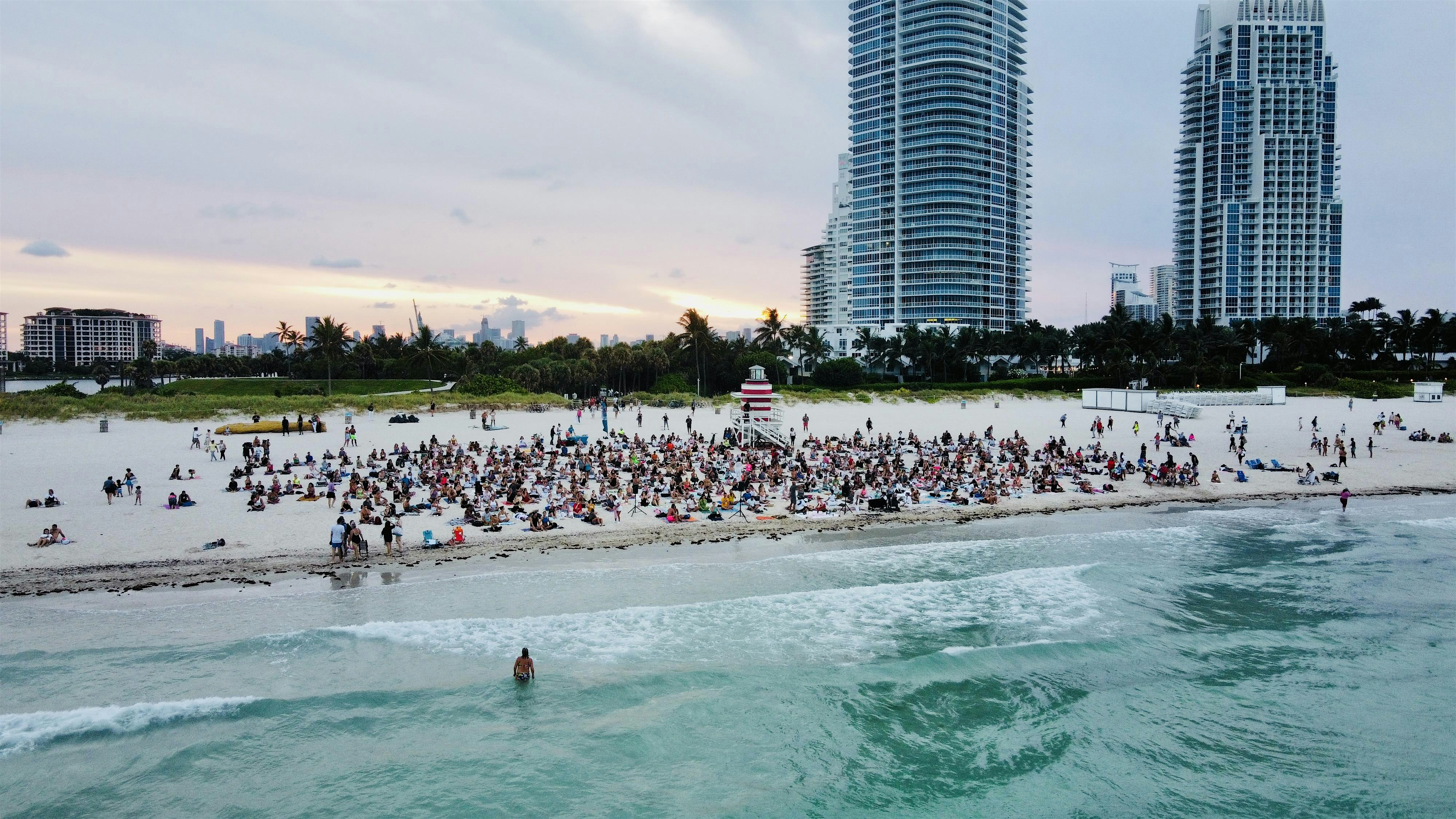 New Moon Beach Yoga & Meditation | FREE at Jetty Lifeguard Tower – Miami Beach, FL