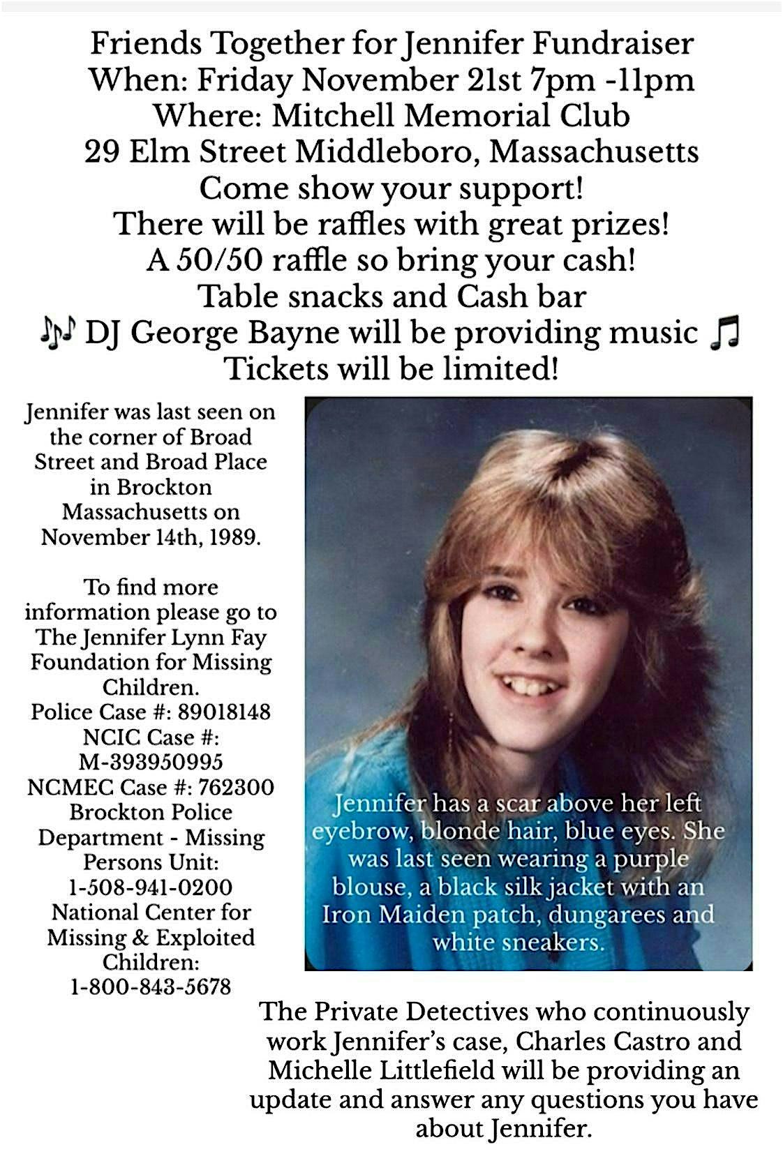 Friends Together for Jennfer at Mitchell Memorial Club Inc – Middleborough, MA