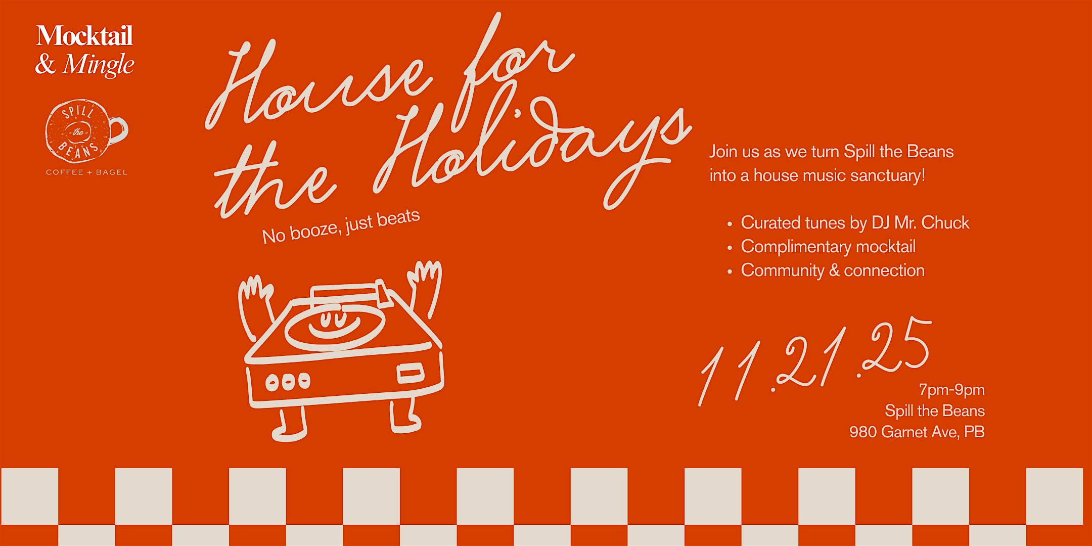 House for the Holidays at Spill The Beans Coffee and Bagels – San Diego, CA