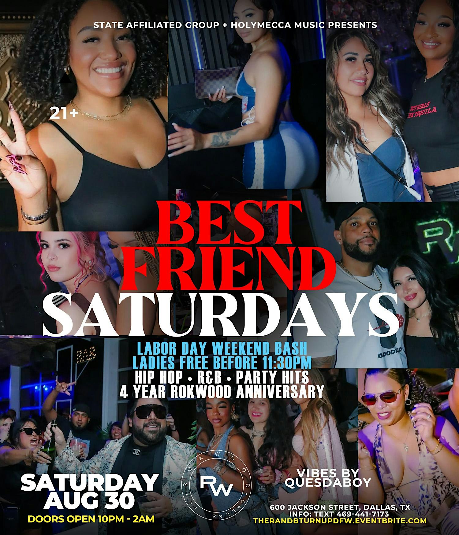 Best Friend Saturdays… First We R&B Then We Turn Up at Rokwood Nightclub and Bar – Dallas, TX