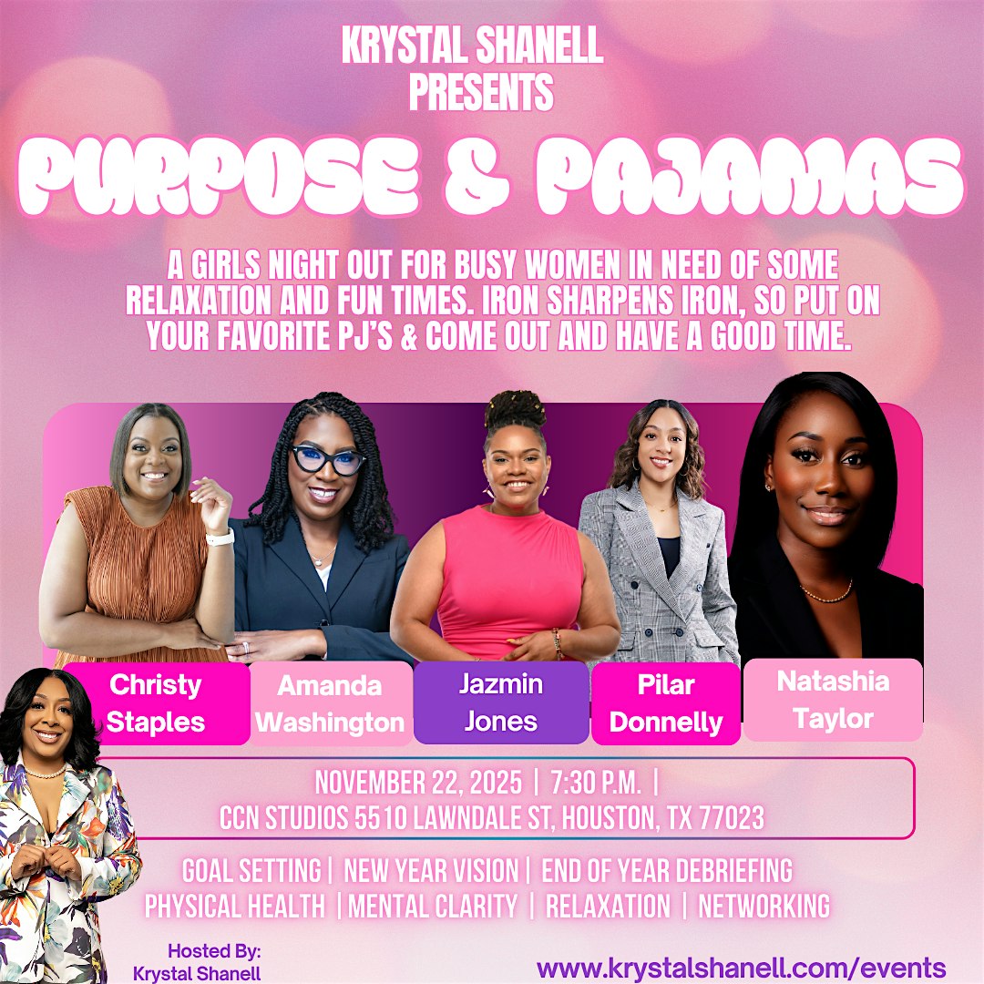 Relax, Reset, Restore Pajamas & Purpose Party at 5510 Lawndale St – Houston, TX