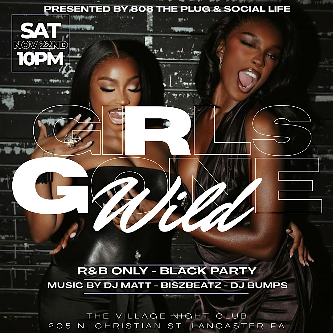 R&B ONLY ALL BLACK AFFAIR at The Village Nightclub and Lizard Lounge – Lancaster, PA