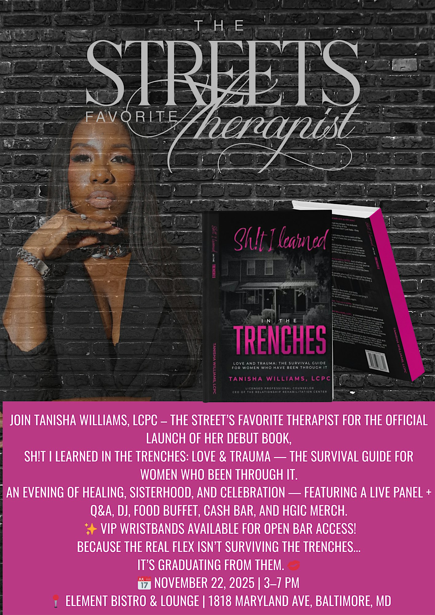 Shit I learned In the Trenches Launch Party at Element – Baltimore, MD