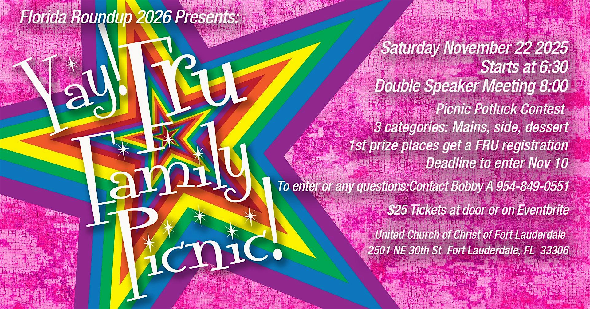 FRU Family Picnic at United Church of Christ Fort Lauderdale – Fort Lauderdale, FL