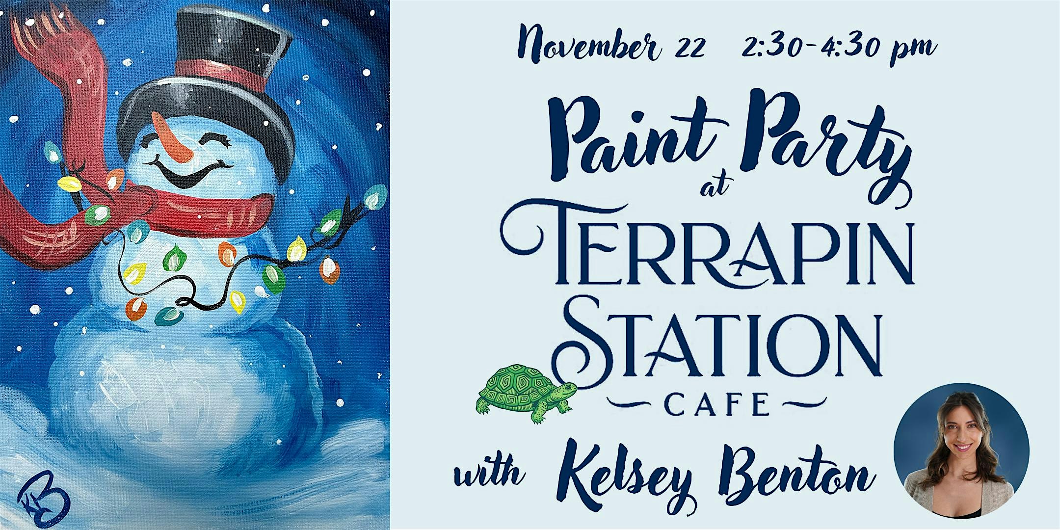 Kelsey Benton Art | Terrapin Station Cafe – Lights On! Paint Party at Terrapin Station Cafe – Elizabeth, IL