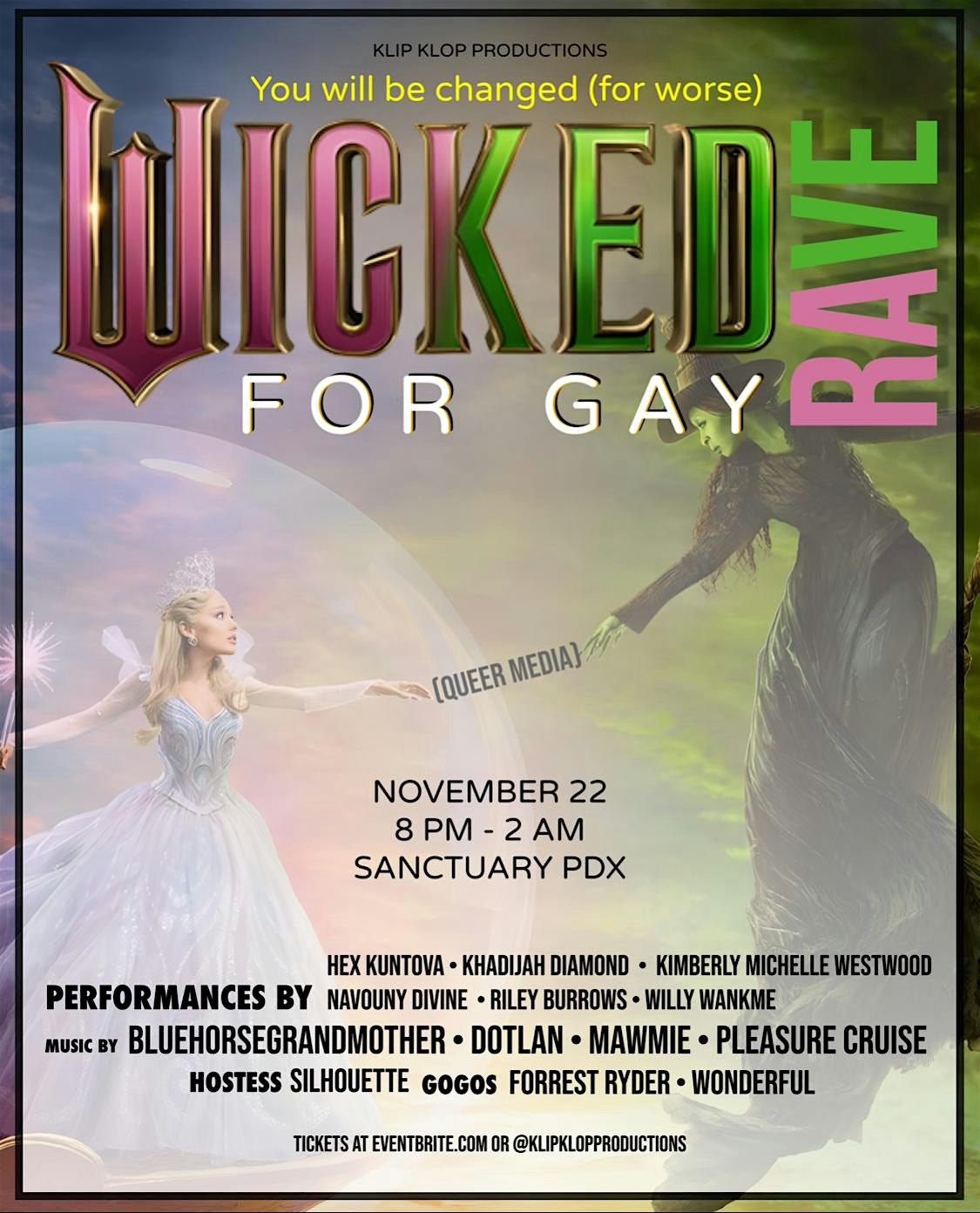 WICKED RAVE: For Gay at Sanctuary Club – Portland, OR