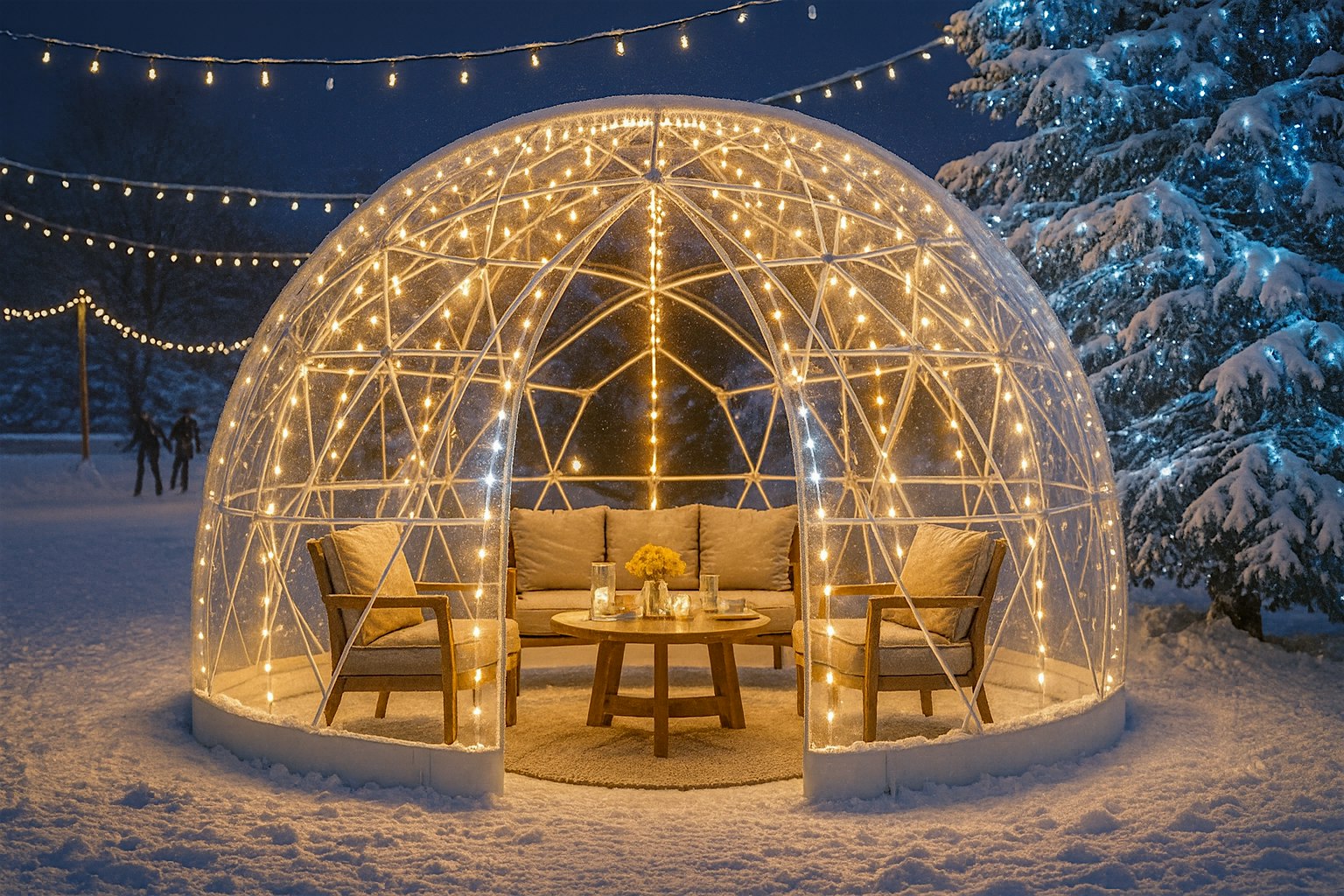 Polar Lounge Rental at Winter Wonderland at 400 N Douty St – Hanford, CA