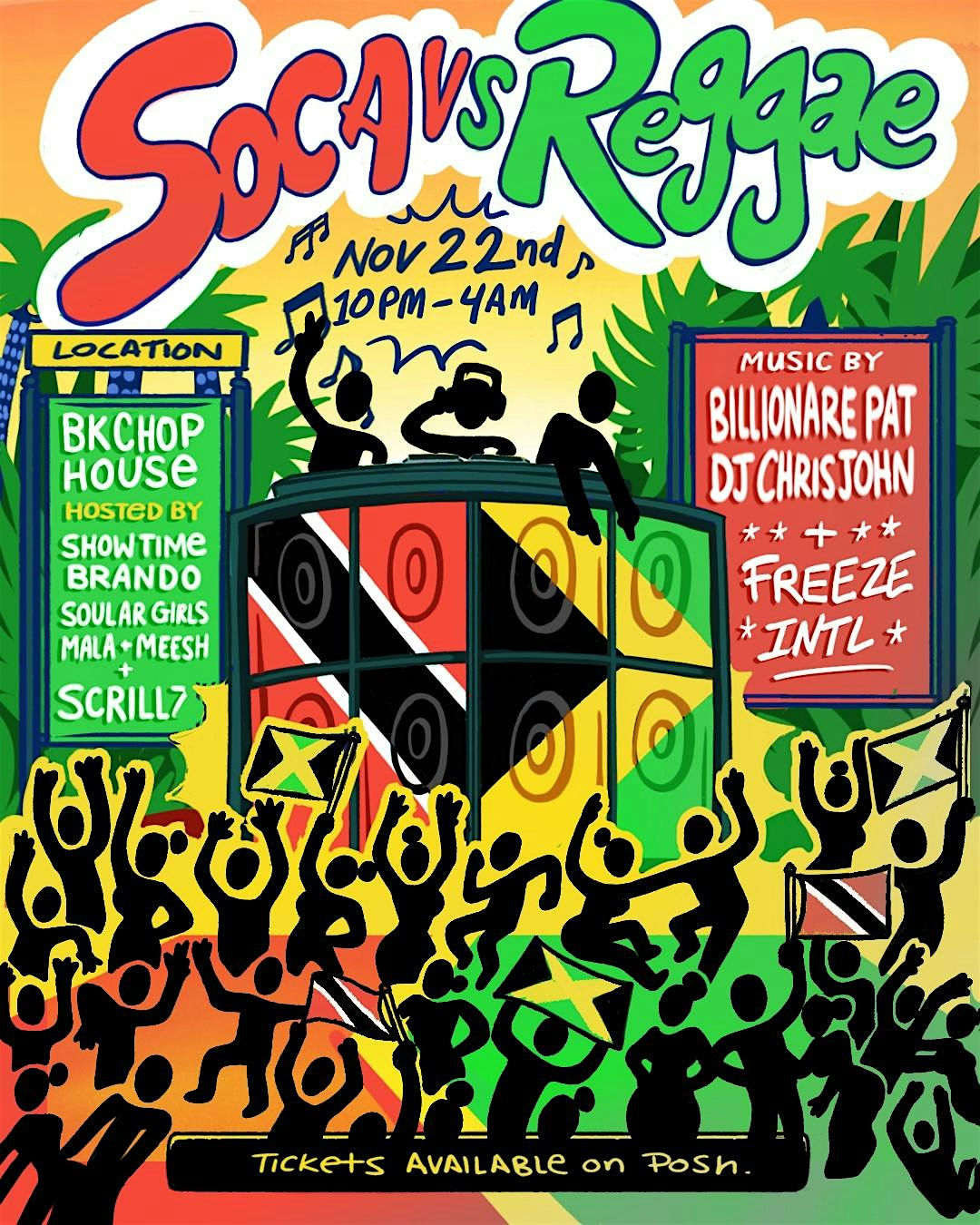 Soca Vs Reggae : Flag Fete Edition at Brooklyn Chop House Steakhouse Times Square – New York, NY