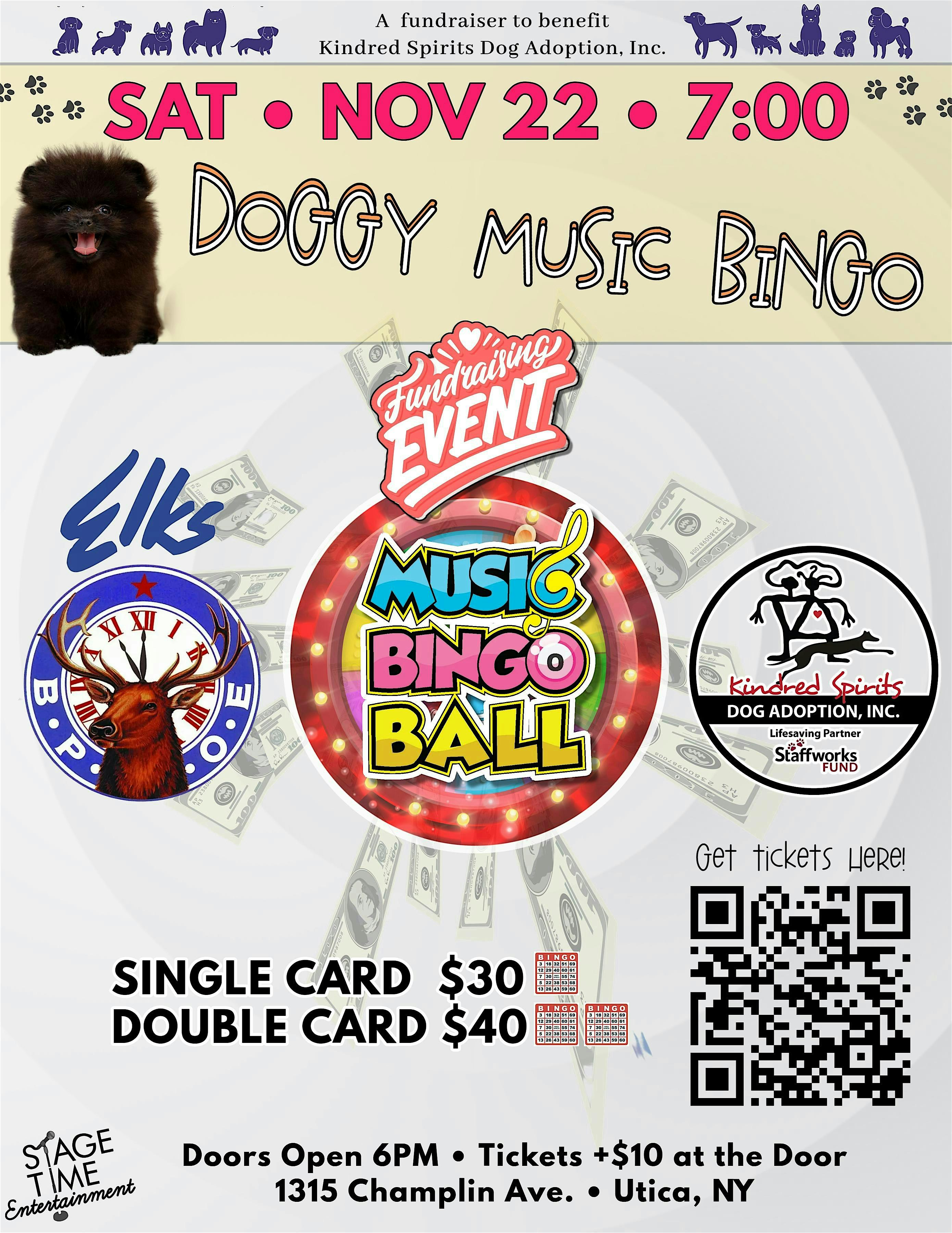 Kindred Spirits Doggy Bingo Fundraiser at Elks Lodge – Utica, NY