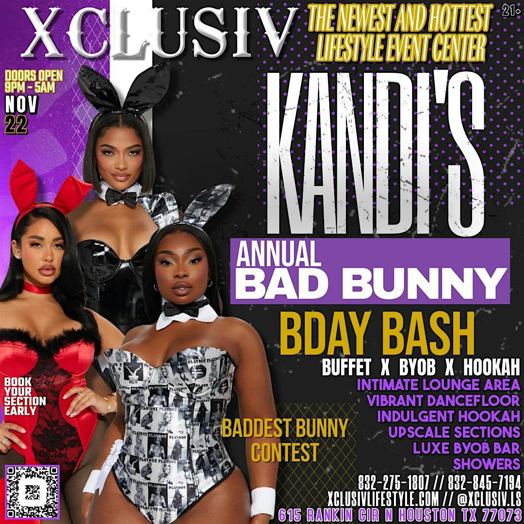 Kandi’s Annual Bad Bunny Birthday Bash at 615 Rankin Cir N – Houston, TX