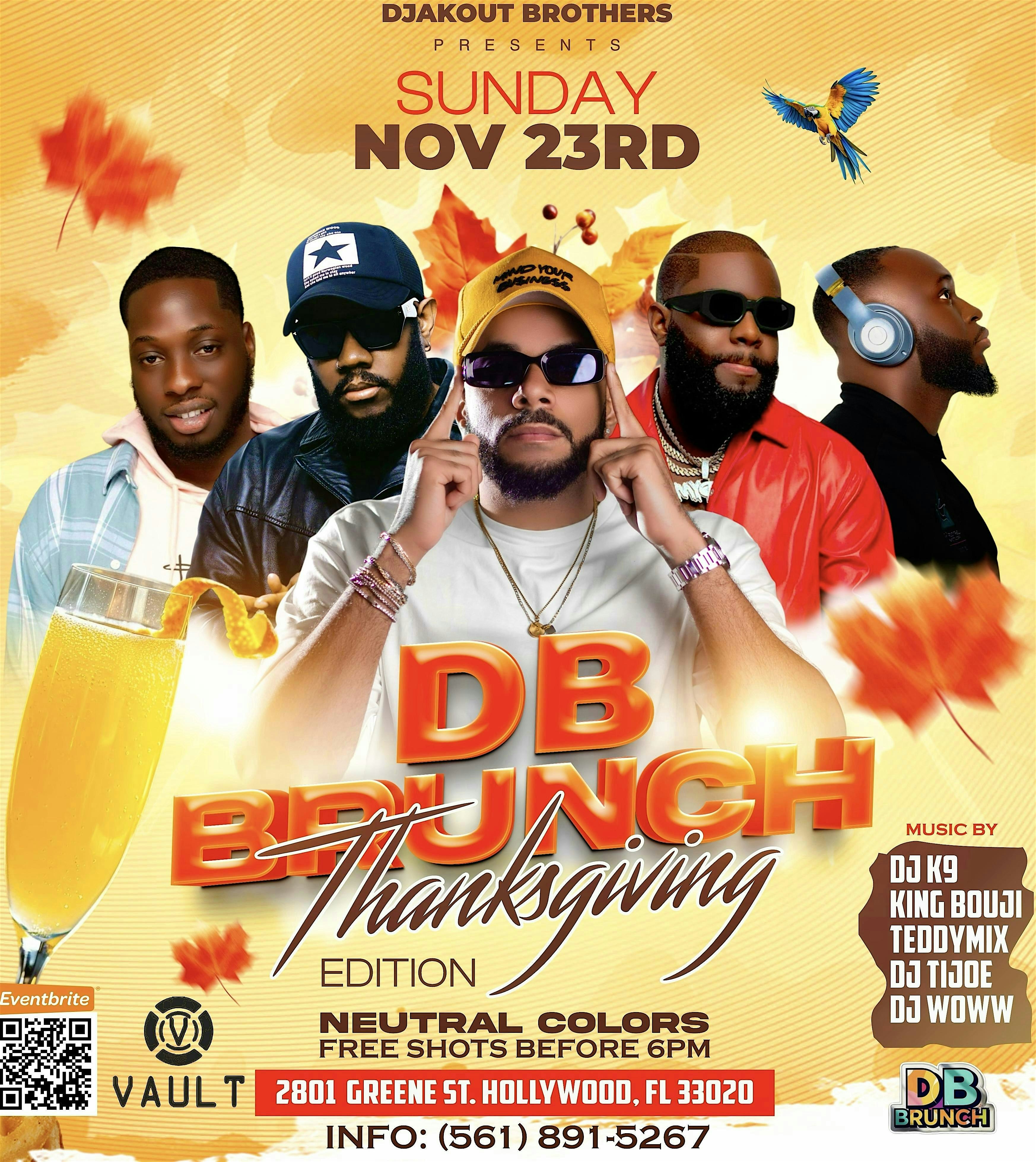 DB Brunch: Thankgiving Edition at Club Vault – Hollywood, FL