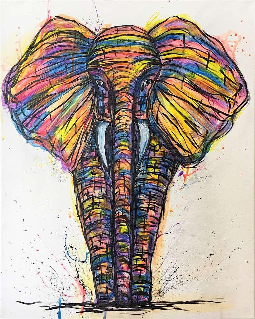 Paint and Sip – Eclectic Elephant – St. Charles, IL at Pinot’s Palette St. Charles, IL – St. Charles, IL