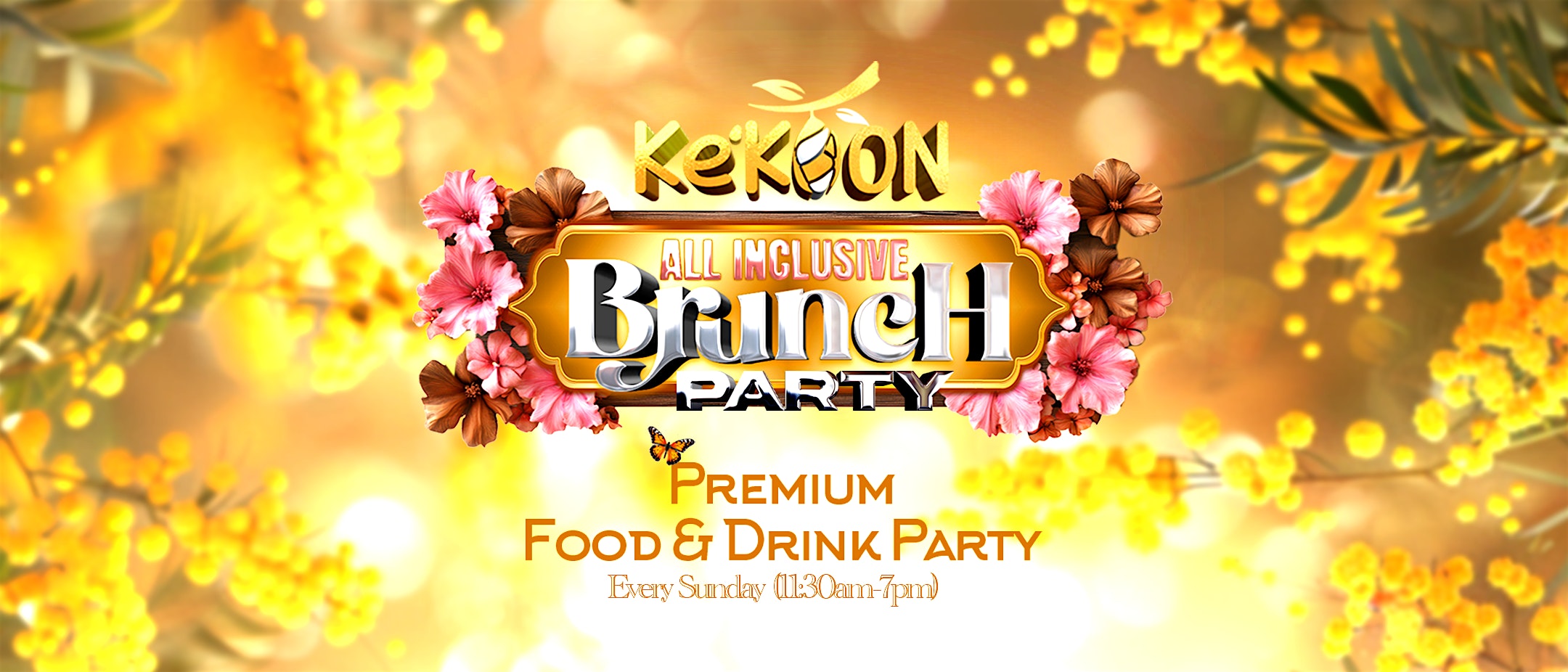 Kekoon “All-Inclusive” Brunch Party – This Sunday (11:30am-7pm) at Kekoon Restaurant & Lounge – Davie, FL