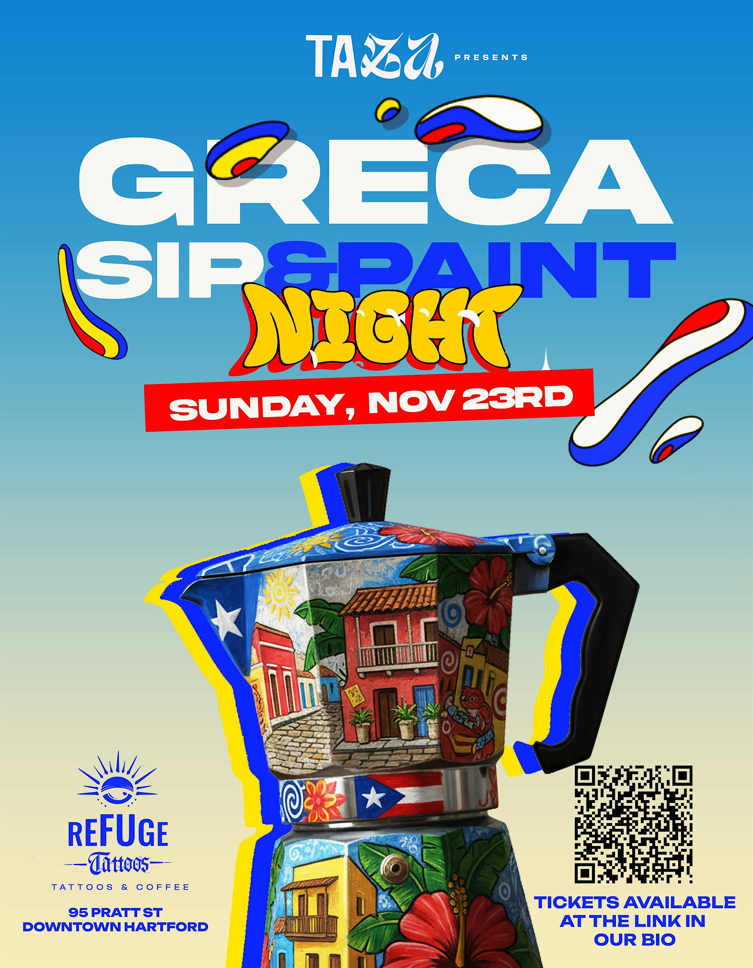 GRECA PAINT & SIP NIGHT at 95 Pratt St – Hartford, CT