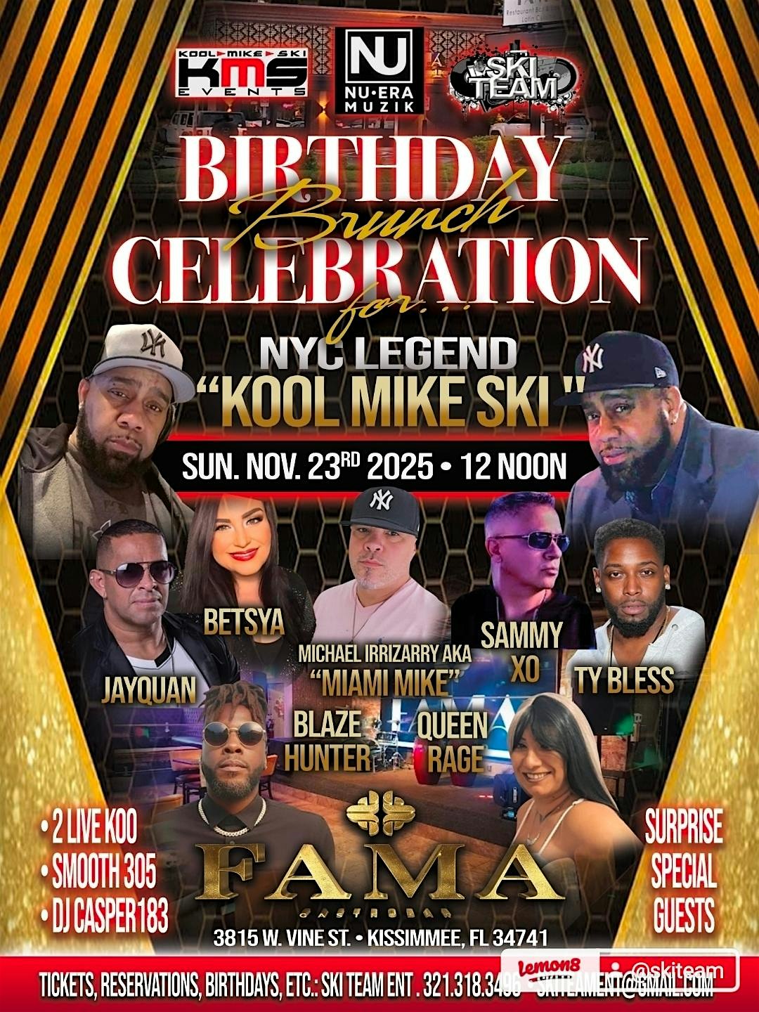 KOOL MIKE SKI’s BIRTHDAY BRUNCH at FAMA GASTROBAR – Kissimmee, FL