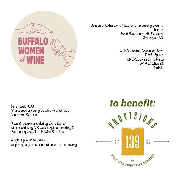 BWoW Fundraiser for West Side Community Services/Provisions 139 at Extra Extra Pizza – Buffalo, NY