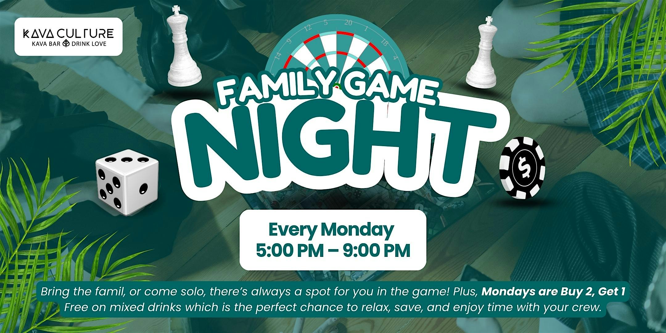 Family Game Night at Kava Culture North Fort Worth at Kava Culture Kava Bar, Heritage Trace Parkway, Fort Worth, TX, USA – Fort Worth, TX