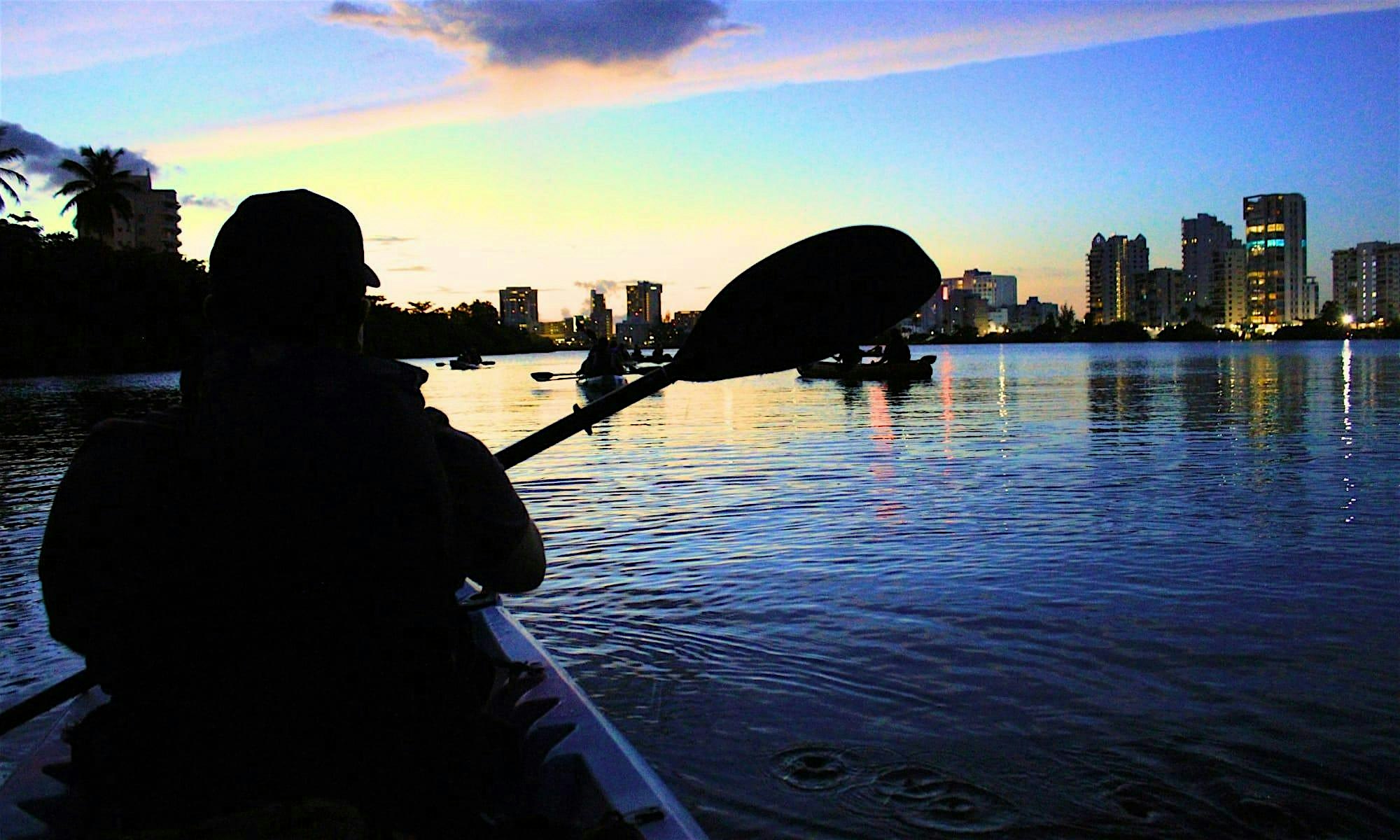 Sunset Kayak and Salsa Dancing Under the Stars at the Condado Lagoon at Laguna del Condado Profesor Jaime Benítez Rexach National Park – San Juan, San Juan
