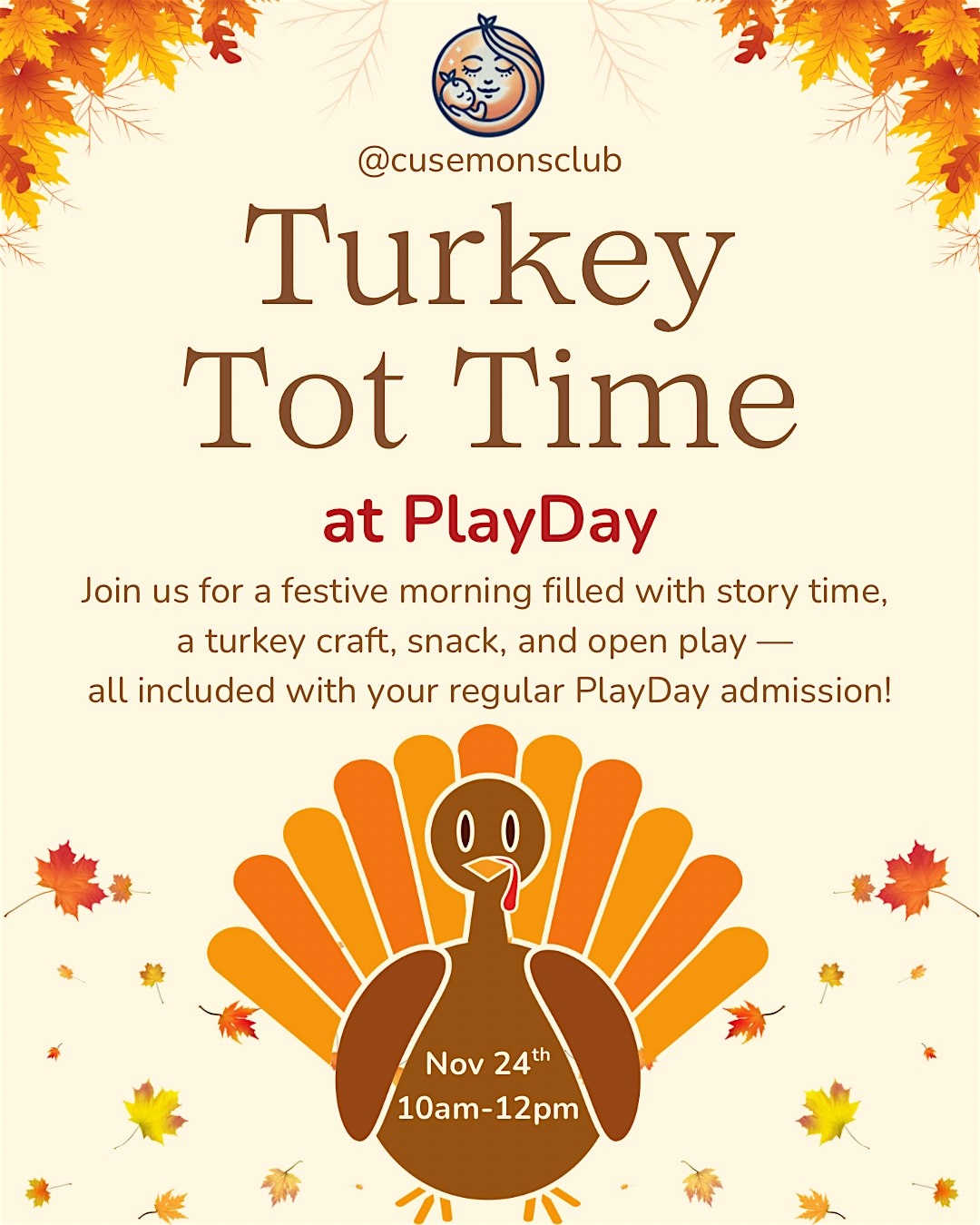 Turkey Tot Time at PlayDay at Playday Indoor Play and Parties – Liverpool, NY