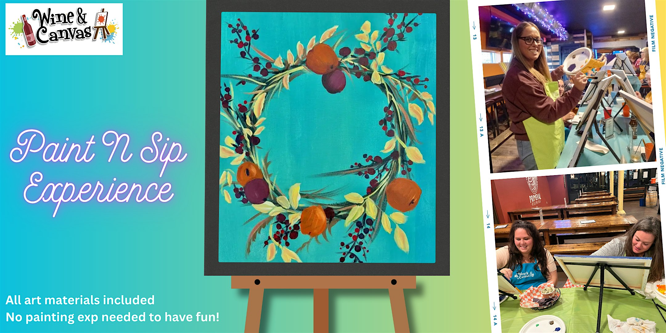 Broad Ripple Paint Night – Harvest Wreath at Condado Tacos – Indianapolis, IN