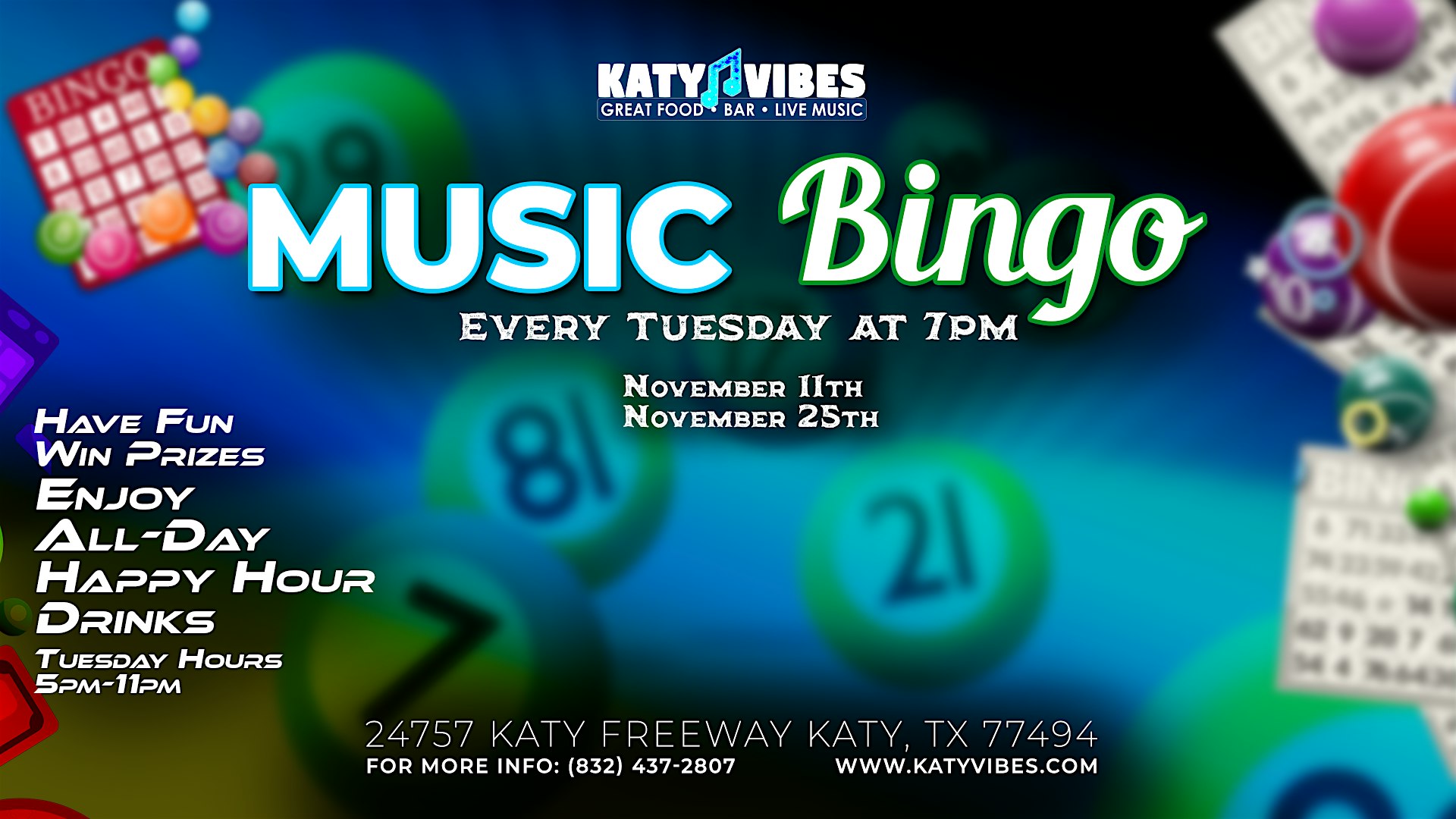 Music Bingo at Katy Vibes! at Katy Vibes – Katy, TX