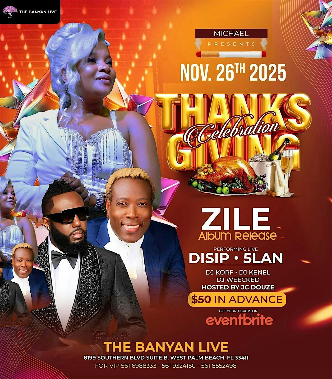 Pre-Thanksgiving Party at The Banyan Live – West Palm Beach, FL