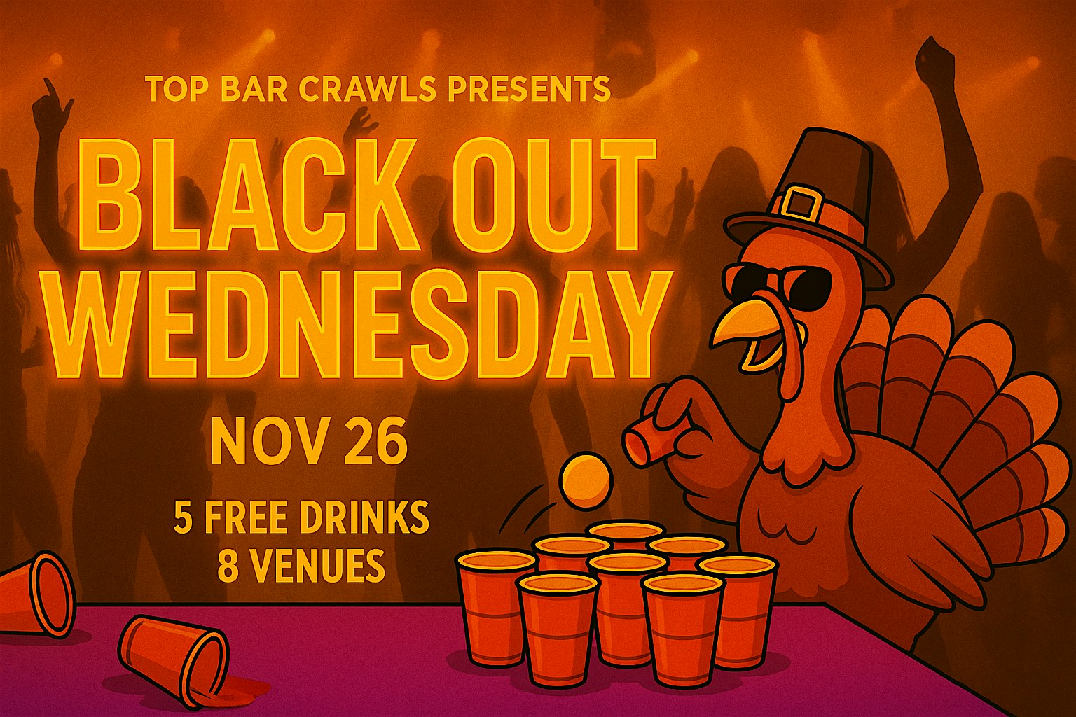 Black Out Wednesday at Booze Garden – Fort Lauderdale, FL