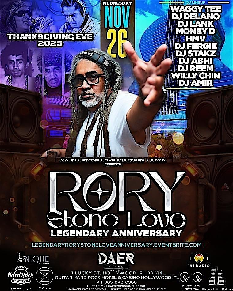 Rory Stone Love Legendary Anniversary 2025 Florida at DAER Nightclub – Davie, FL