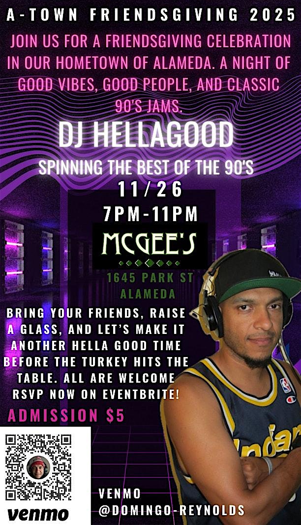 Atown FriendsGiving at McGee’s – Alameda, CA