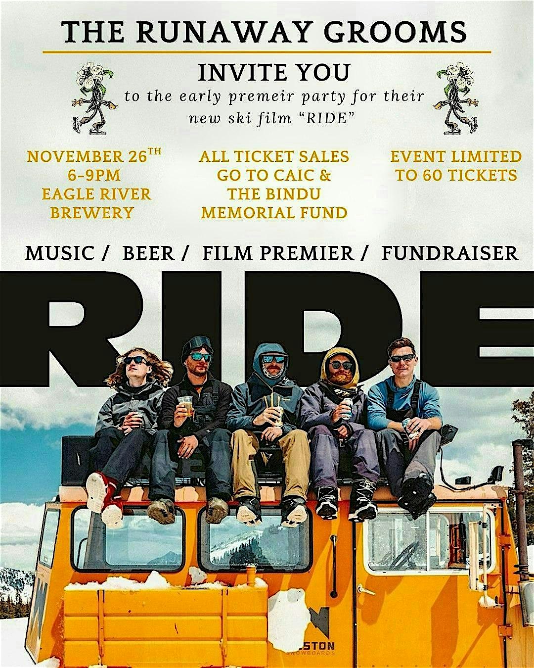 “RIDE” Early Release Party @ Eagle River Brewery at Eagle River Brewing Company – Gypsum, CO