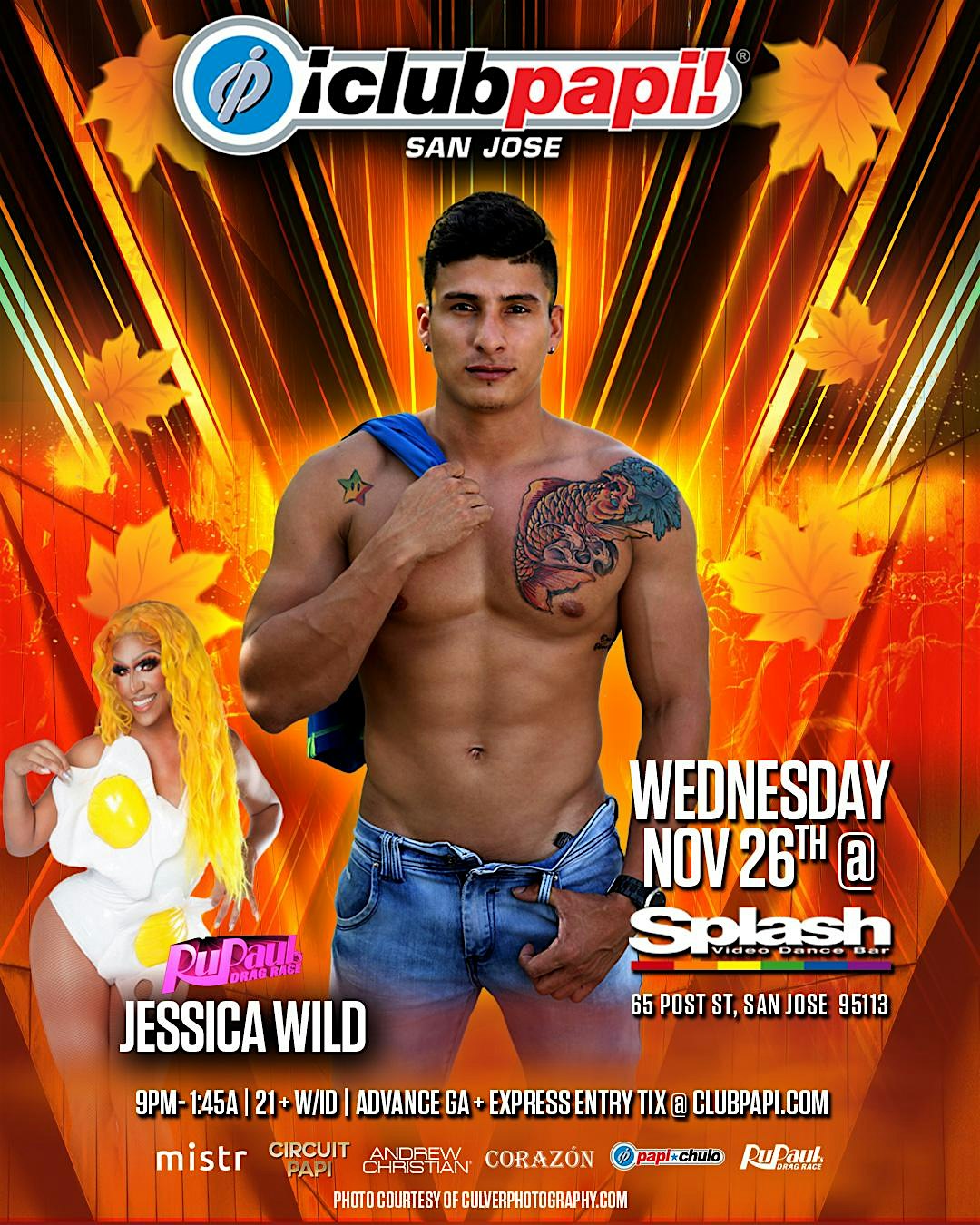 Club Papi SJ’S Annual Nite B/4 Thanksgiving Fiesta w/JESSICA WILD @SPLASH at Splash Bar San Jose – San Jose, CA