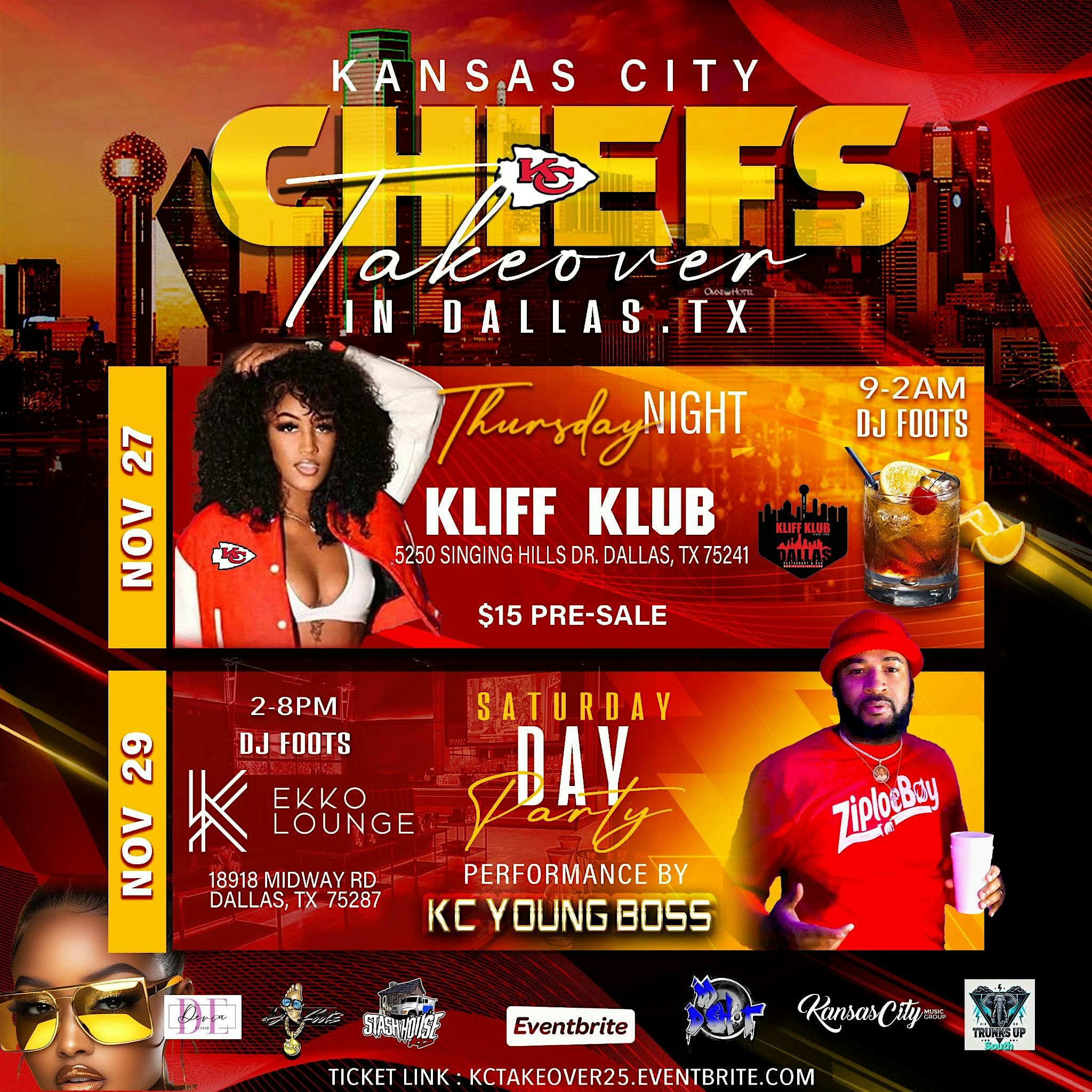 KC Chiefs Takeover in Dallas at Kliff Klub – Dallas, TX