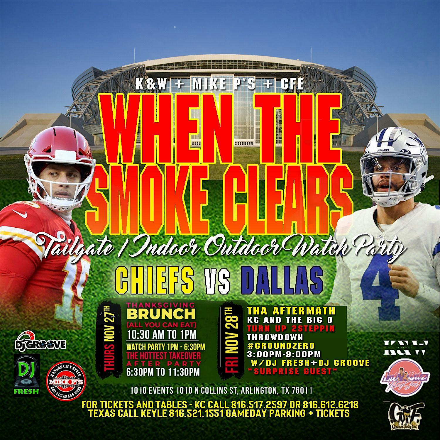 WHEN THE SMOKE CLEARS at 1010 N Collins St – Arlington, TX