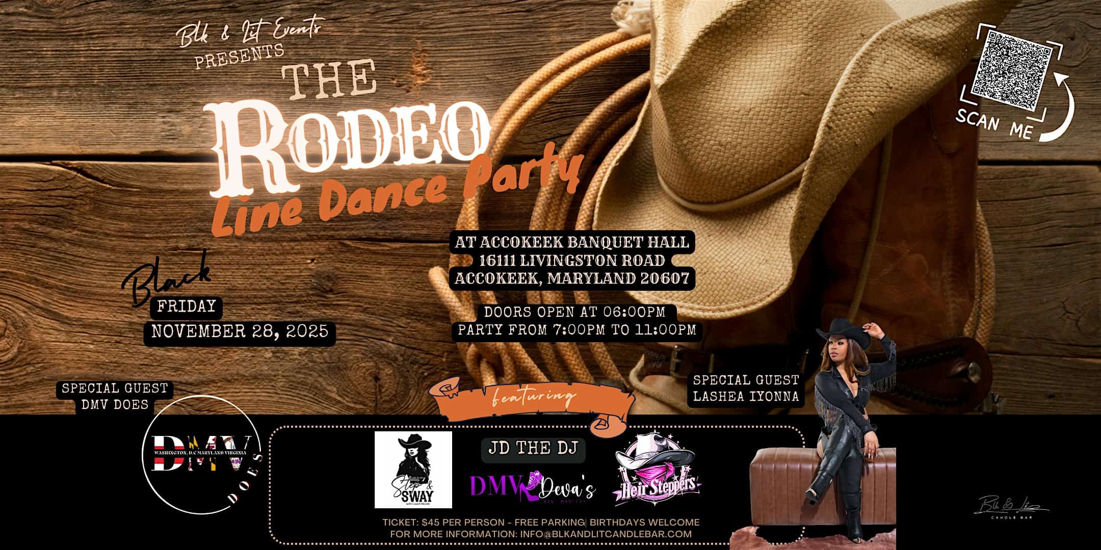 The Rodeo: Line Dance Party – Black Friday Edition at 16111 Livingston Rd – Accokeek, MD