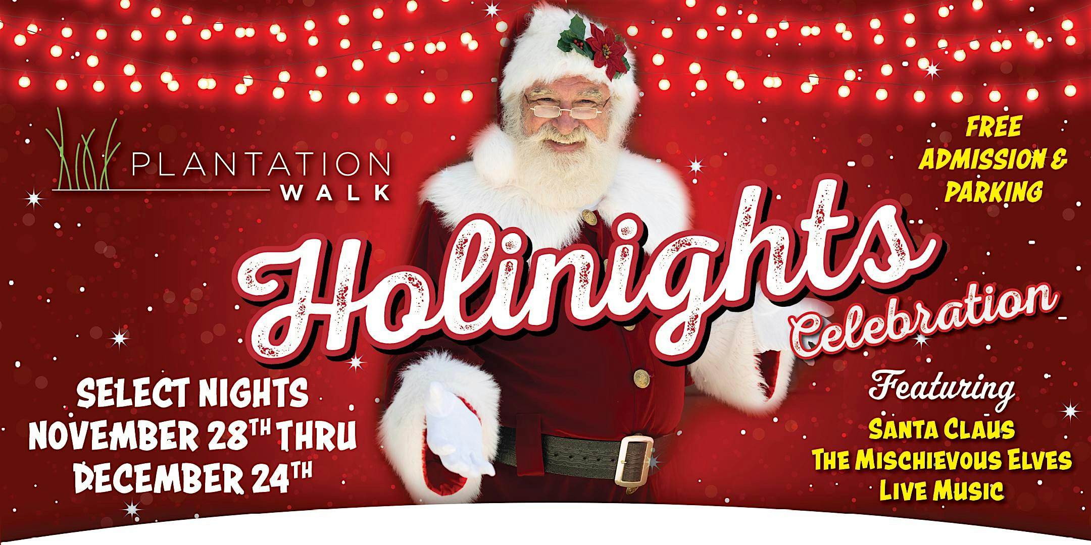 Santa & His Mischievous Elves Return to Plantation Walk this Holiday Season at 321 N University Dr – Plantation, FL