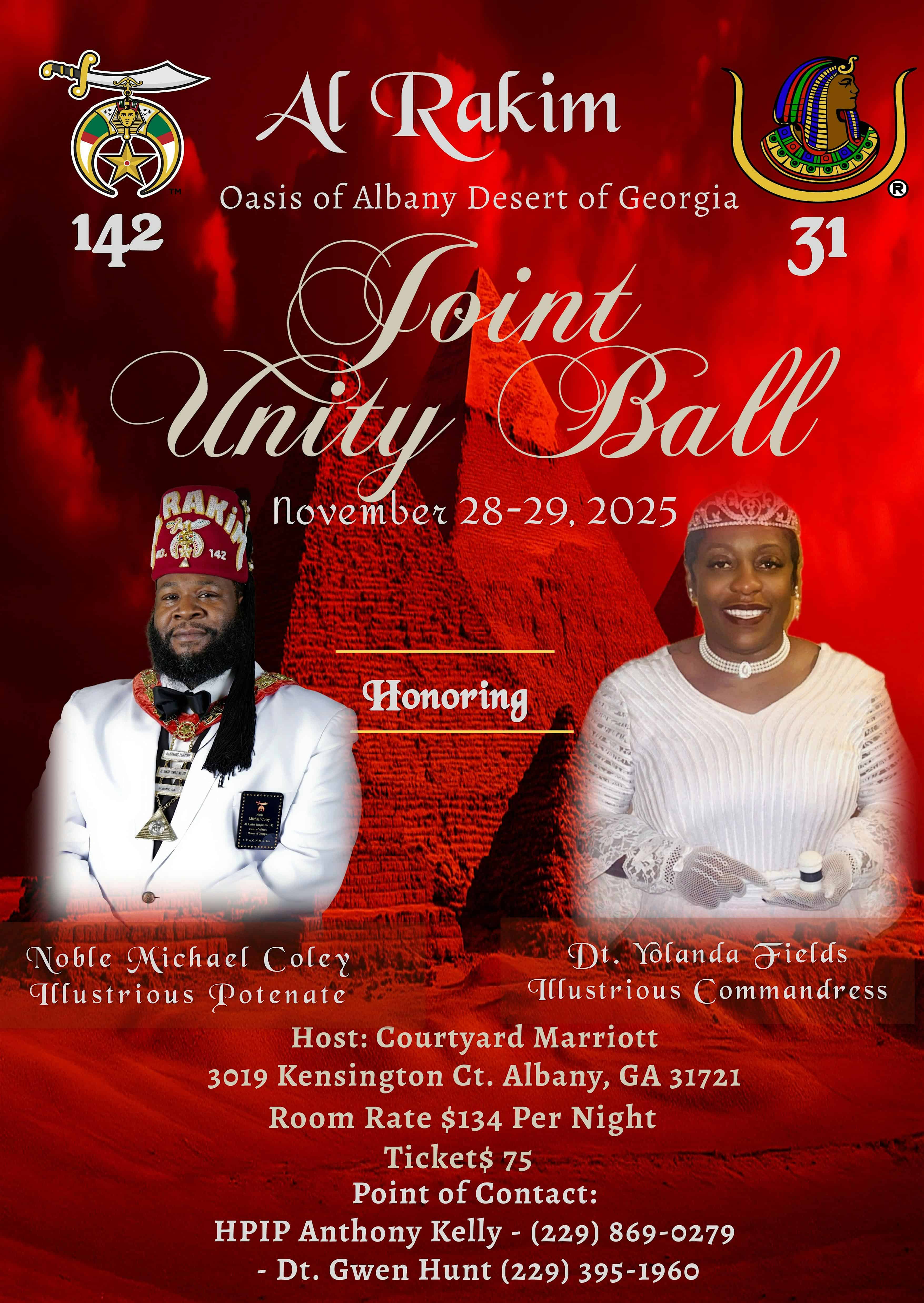 Al Rakim Oasis of Albany Unity Ball at Hasan Shriners Temple – Albany, GA