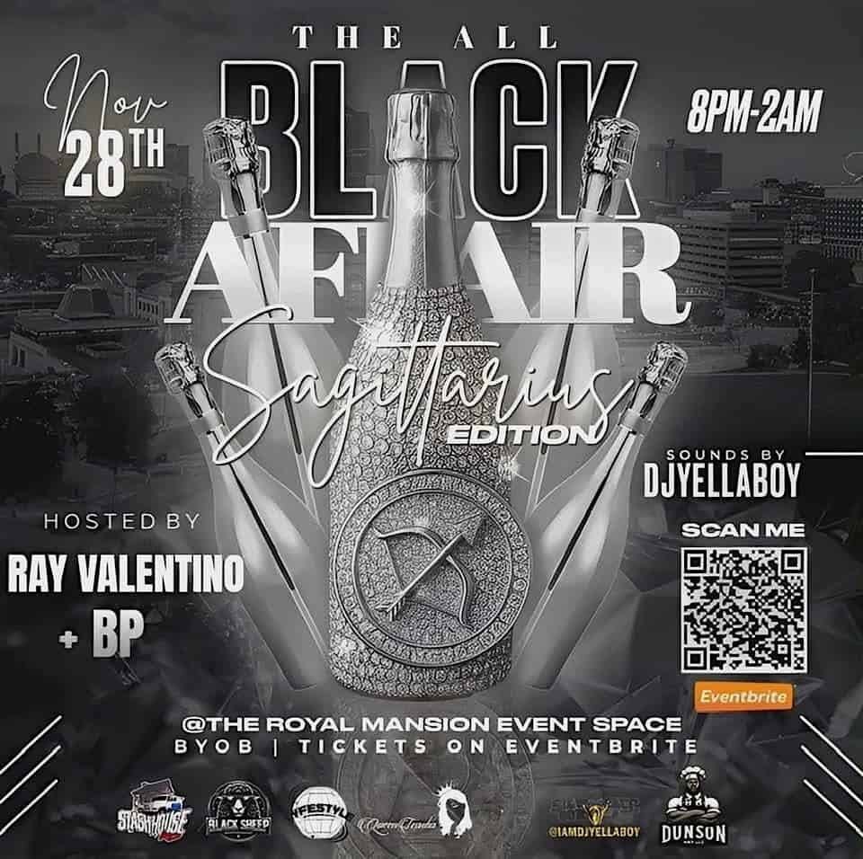 The All Black Affair “Sagittarius Edition” at ROYAL MANSION – Raytown, MO